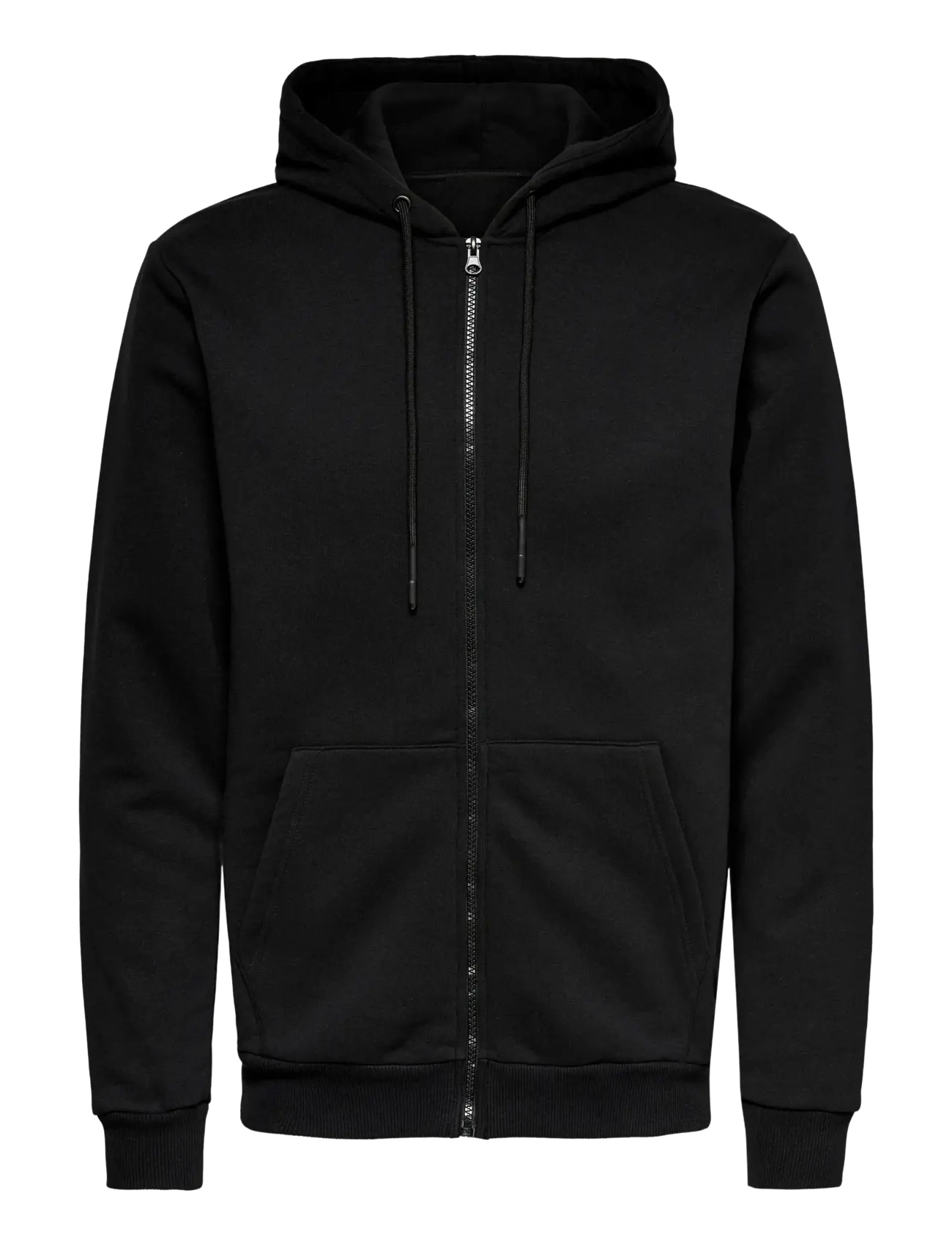 ONLY & SONS ONSCERES ZIP THR. HOODIE SWEAT NOOS - Sweatshirts & hættetrøjer - BLACK / black