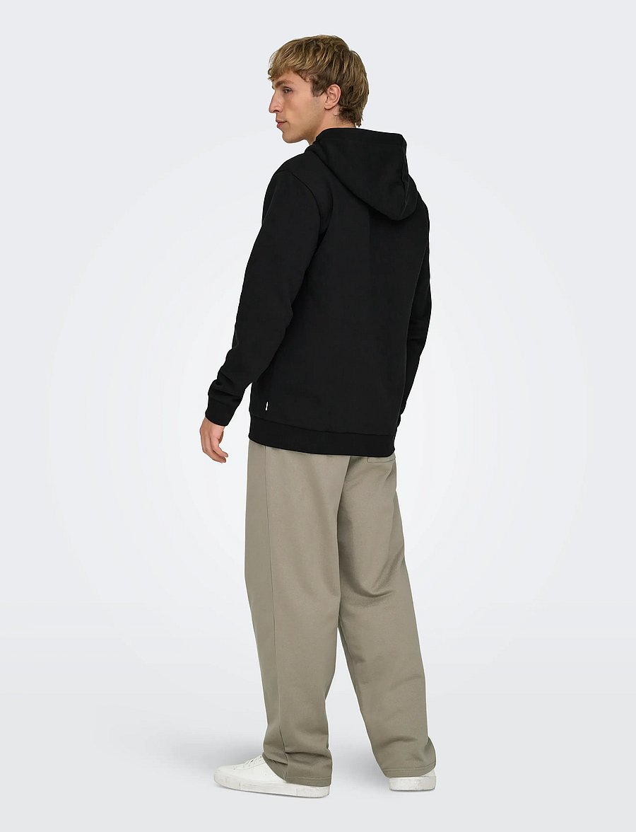 ONLY & SONS - ONSCERES ZIP THR. HOODIE SWEAT NOOS - hoodies - black - 3