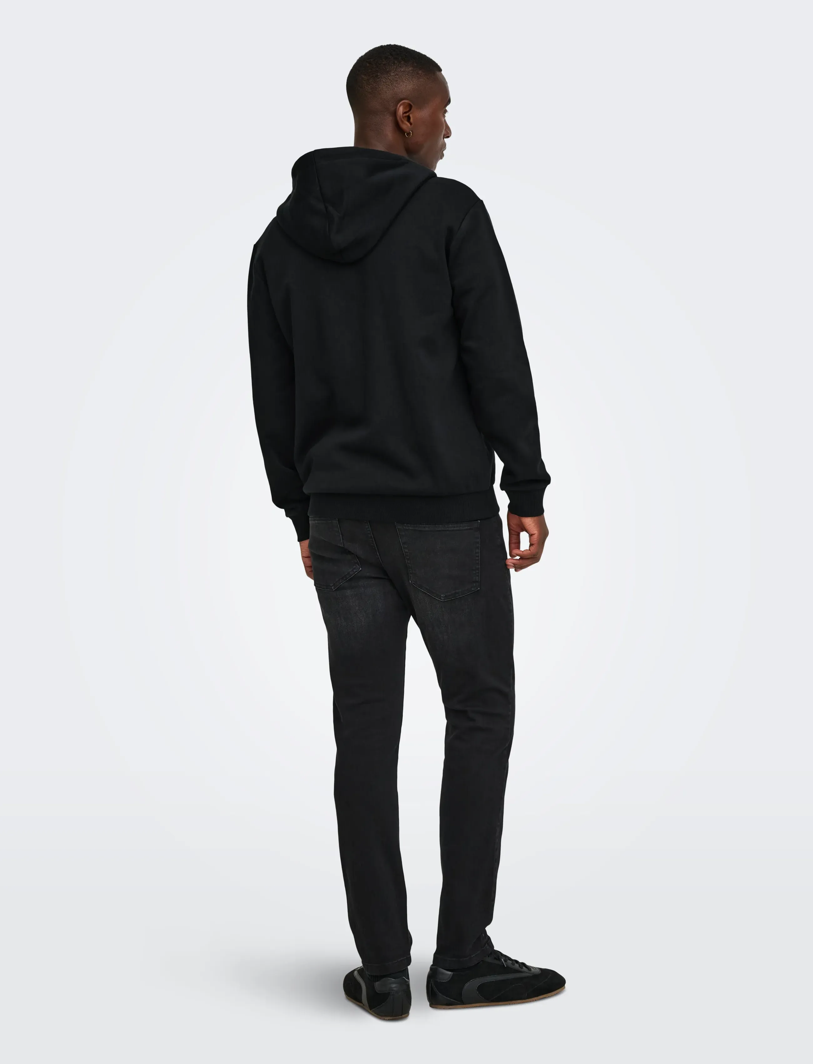 ONLY & SONS - ONSCERES ZIP THR. HOODIE SWEAT NOOS - hoodies - black - 3