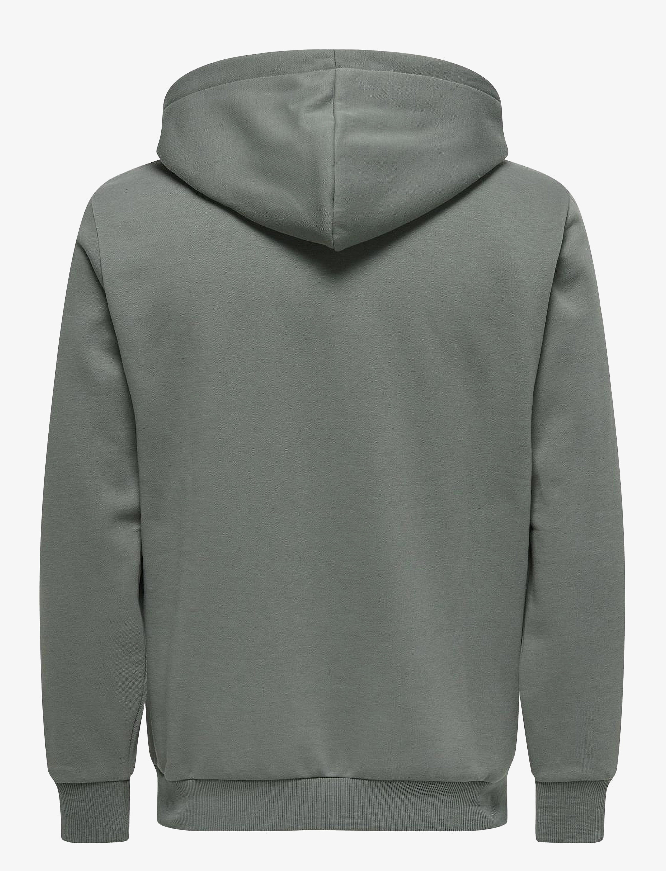 ONLY & SONS - ONSCERES ZIP THR. HOODIE SWEAT NOOS - hettupeysur - castor gray - 2