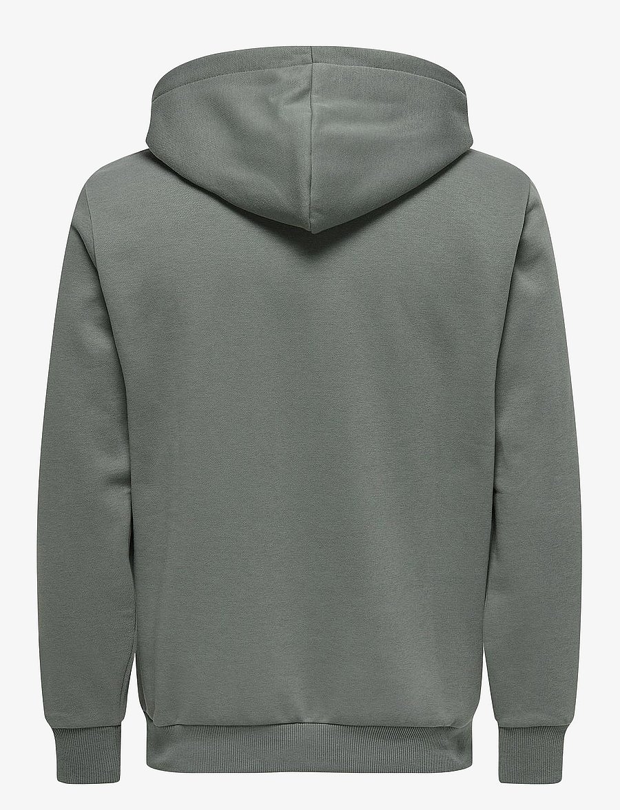 ONLY & SONS - ONSCERES ZIP THR. HOODIE SWEAT NOOS - hoodies - castor gray - 2