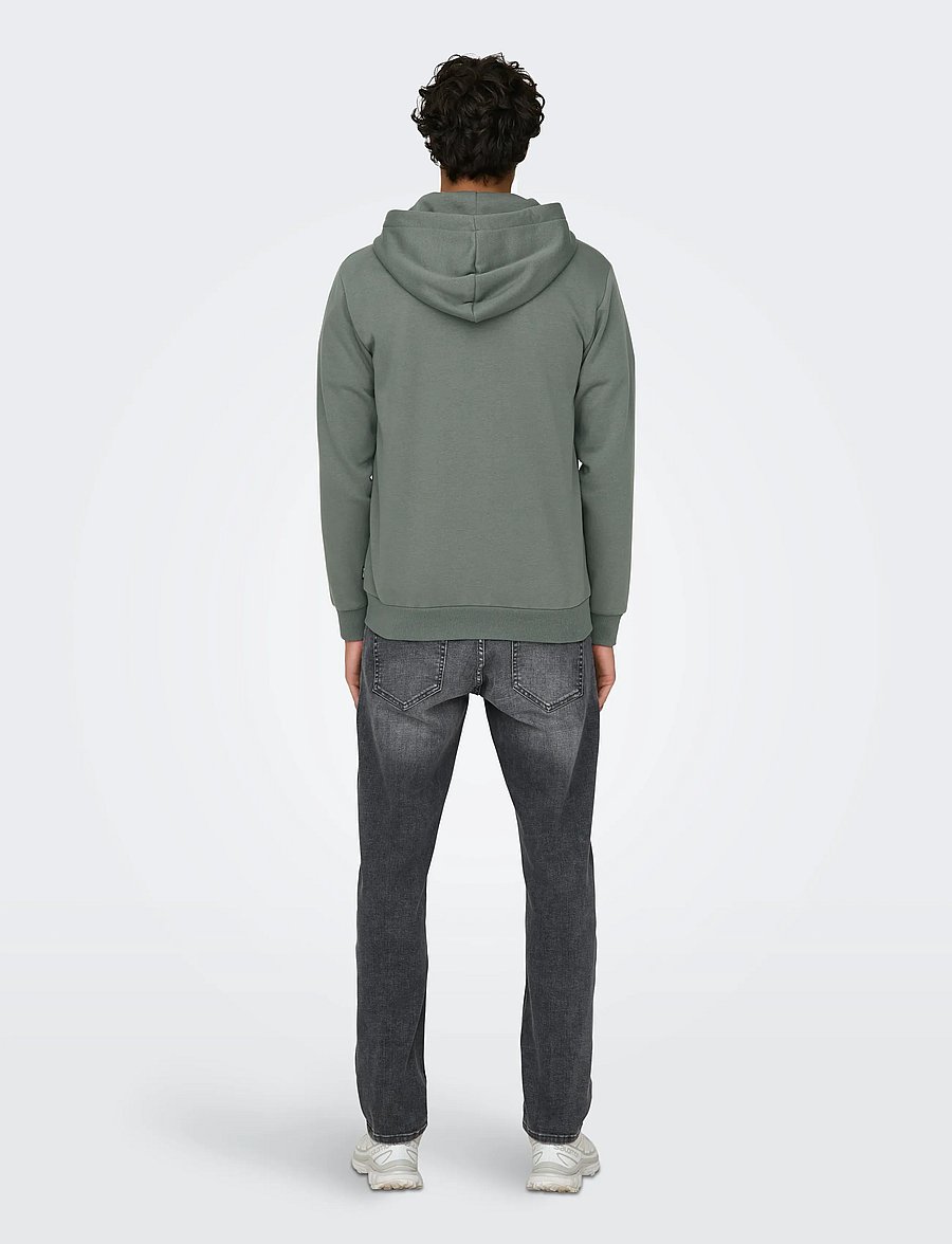 ONLY & SONS - ONSCERES ZIP THR. HOODIE SWEAT NOOS - hoodies - castor gray - 3
