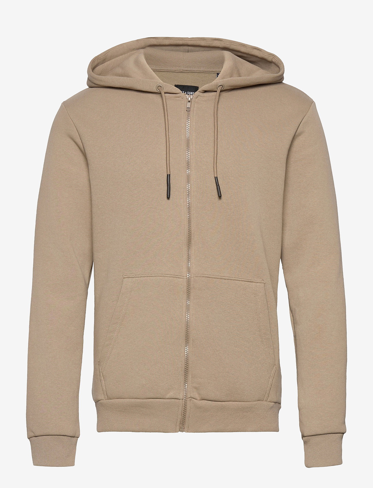 ONLY & SONS - ONSCERES ZIP THR. HOODIE SWEAT NOOS - sweatshirts - chinchilla - 0