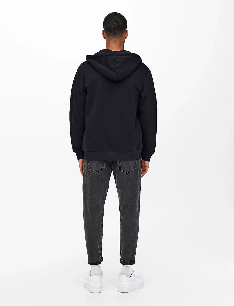 ONLY & SONS - ONSCERES ZIP THR. HOODIE SWEAT NOOS - hættetrøjer - dark navy - 3