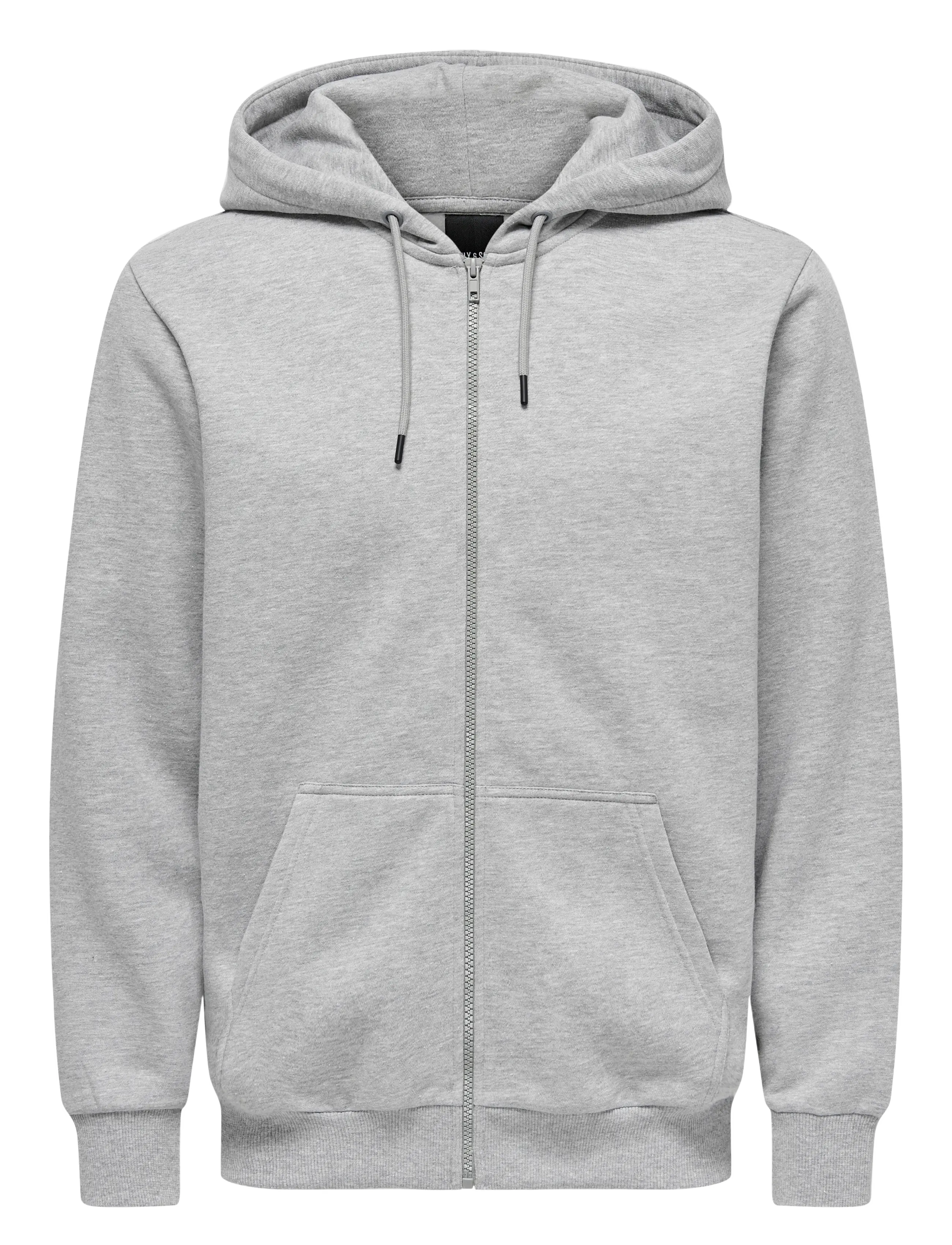 ONLY & SONS ONSCERES ZIP THR. HOODIE SWEAT NOOS - Sweatshirts & hættetrøjer - LIGHT GREY MELANGE / grey