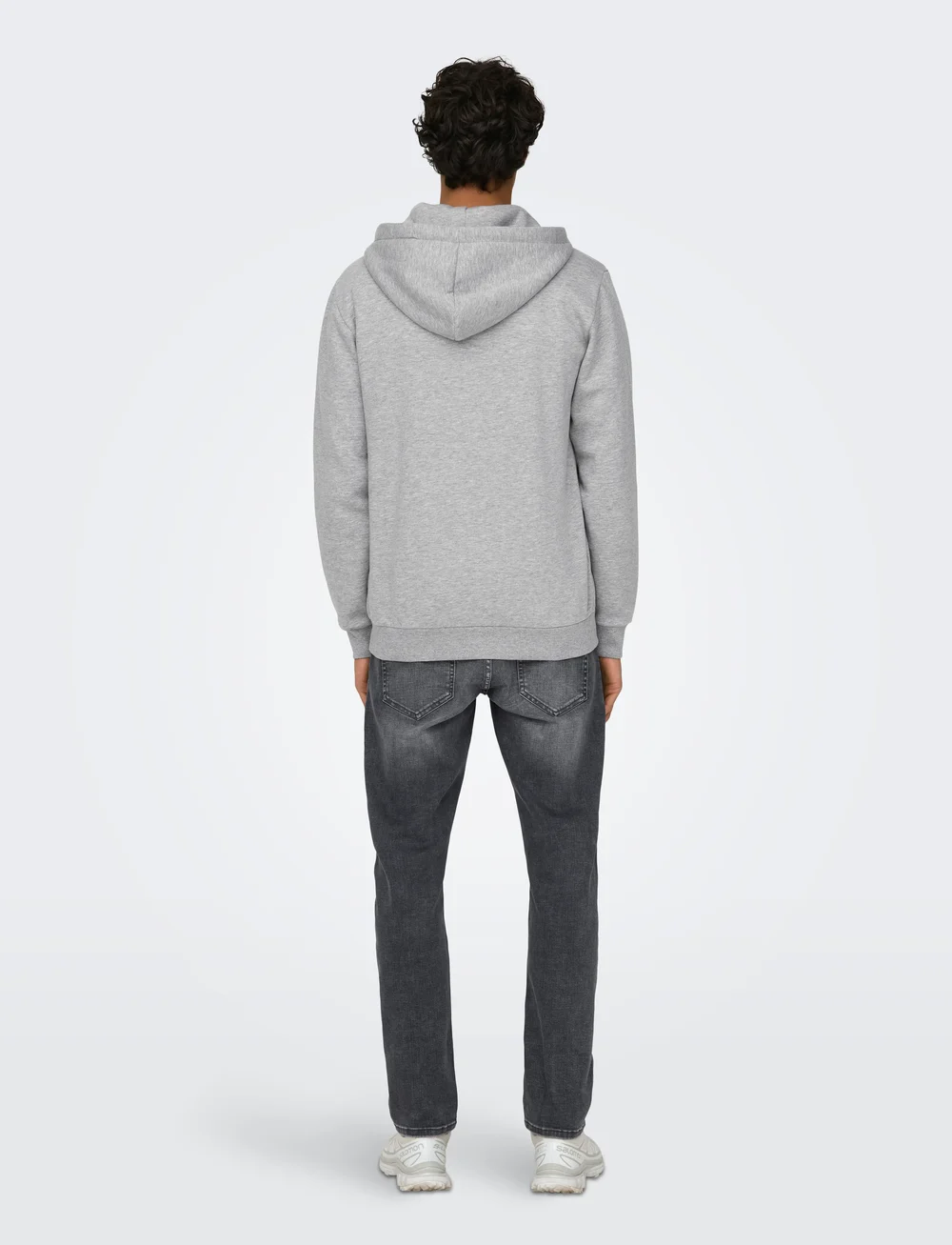 ONLY & SONS - ONSCERES ZIP THR. HOODIE SWEAT NOOS - hoodies - light grey melange - 3