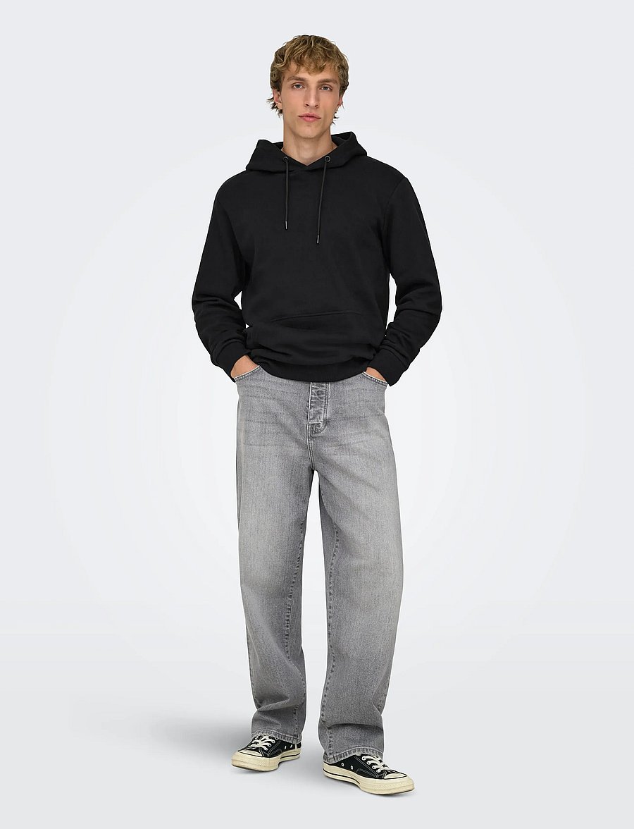 ONLY & SONS - ONSCERES HOODIE SWEAT NOOS - kapuutsiga pusad - black - 0