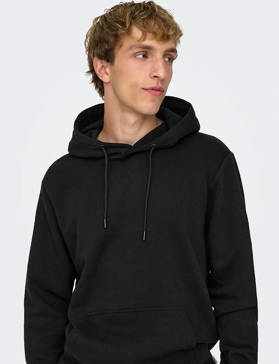 ONLY & SONS - ONSCERES HOODIE SWEAT NOOS - kapuutsiga pusad - black - 5