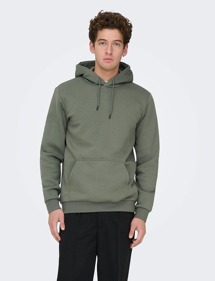 ONLY & SONS - ONSCERES HOODIE SWEAT NOOS - kapuzenpullover - castor gray - 1