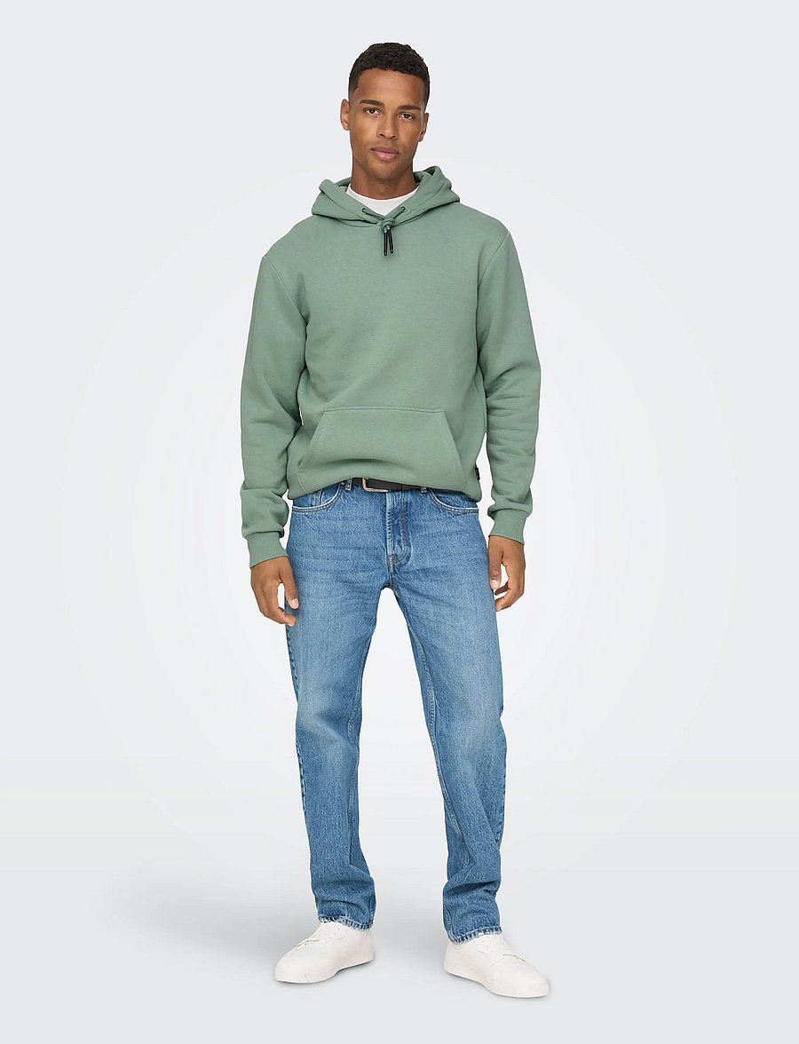 ONLY & SONS - ONSCERES HOODIE SWEAT NOOS - kapuzenpullover - chinois green - 4