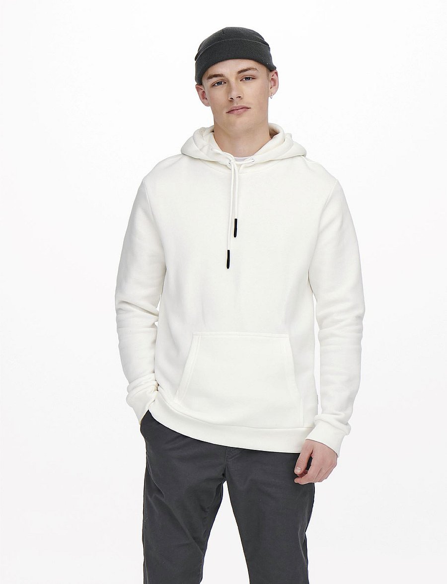 ONLY & SONS - ONSCERES HOODIE SWEAT NOOS - kapuzenpullover - cloud dancer - 0