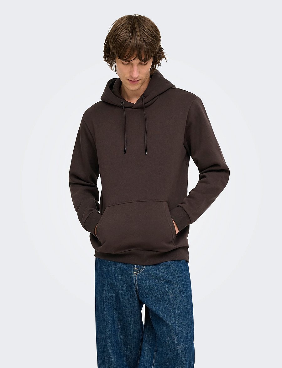 ONLY & SONS - ONSCERES HOODIE SWEAT NOOS - kapuzenpullover - coffee bean - 0