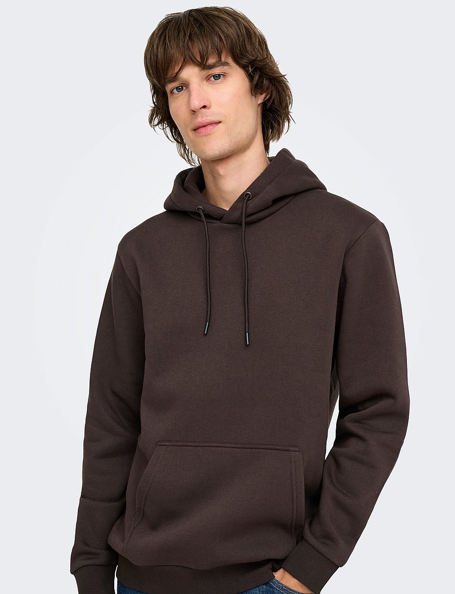 ONLY & SONS - ONSCERES HOODIE SWEAT NOOS - kapuzenpullover - coffee bean - 5