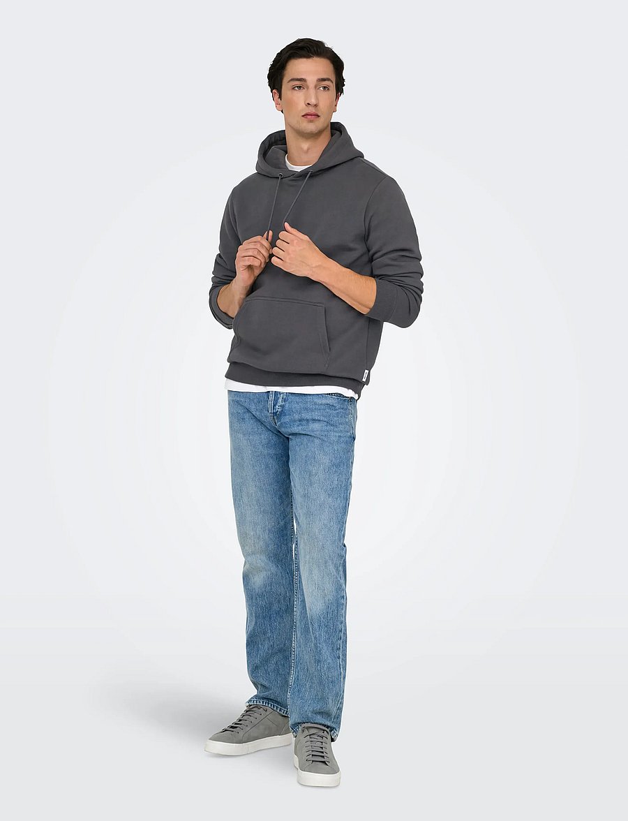 ONLY & SONS - ONSCERES HOODIE SWEAT NOOS - kapuzenpullover - grey pinstripe - 4