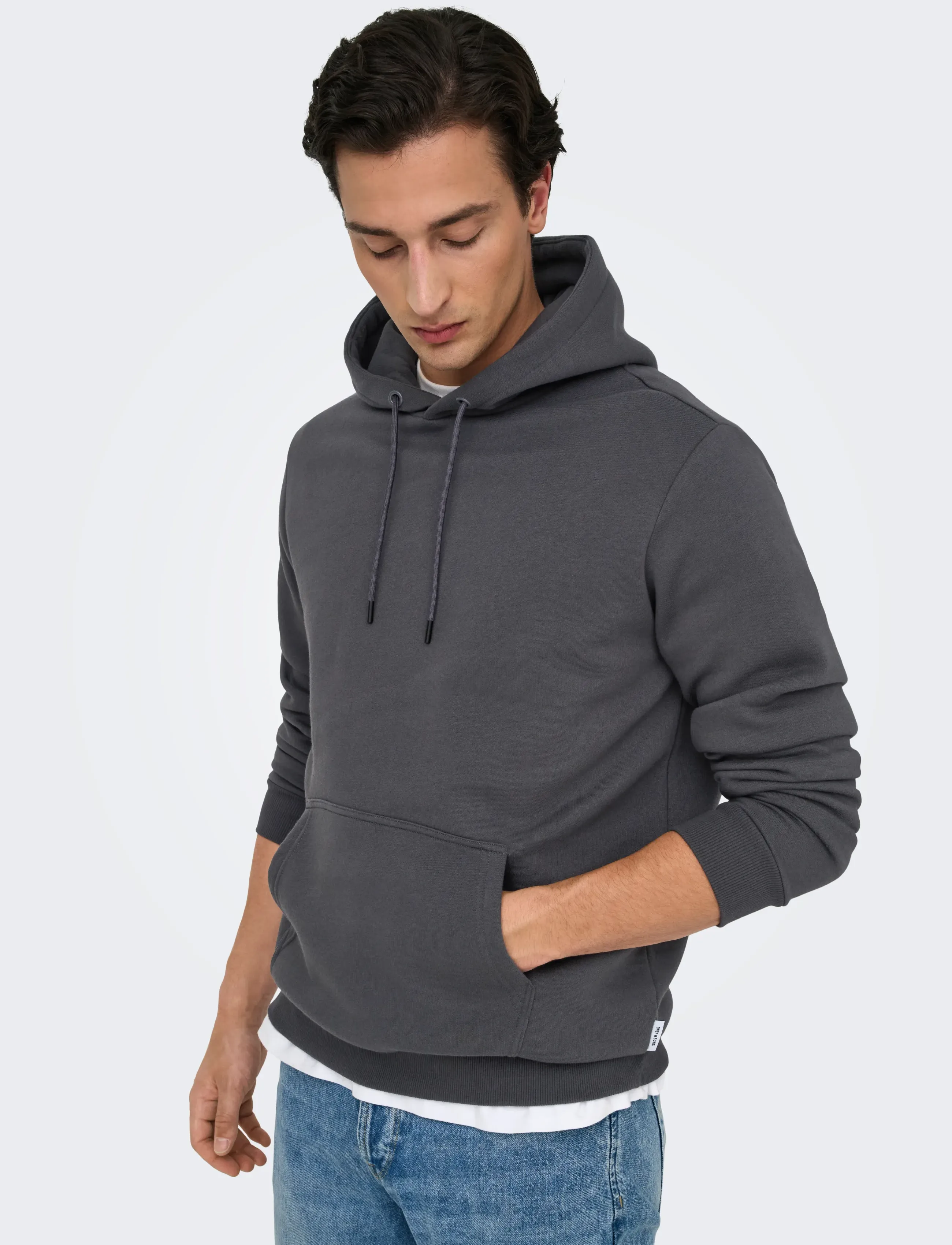 ONLY & SONS - ONSCERES LIFE HOODIE SWEAT - hættetrøjer - grey pinstripe - 5