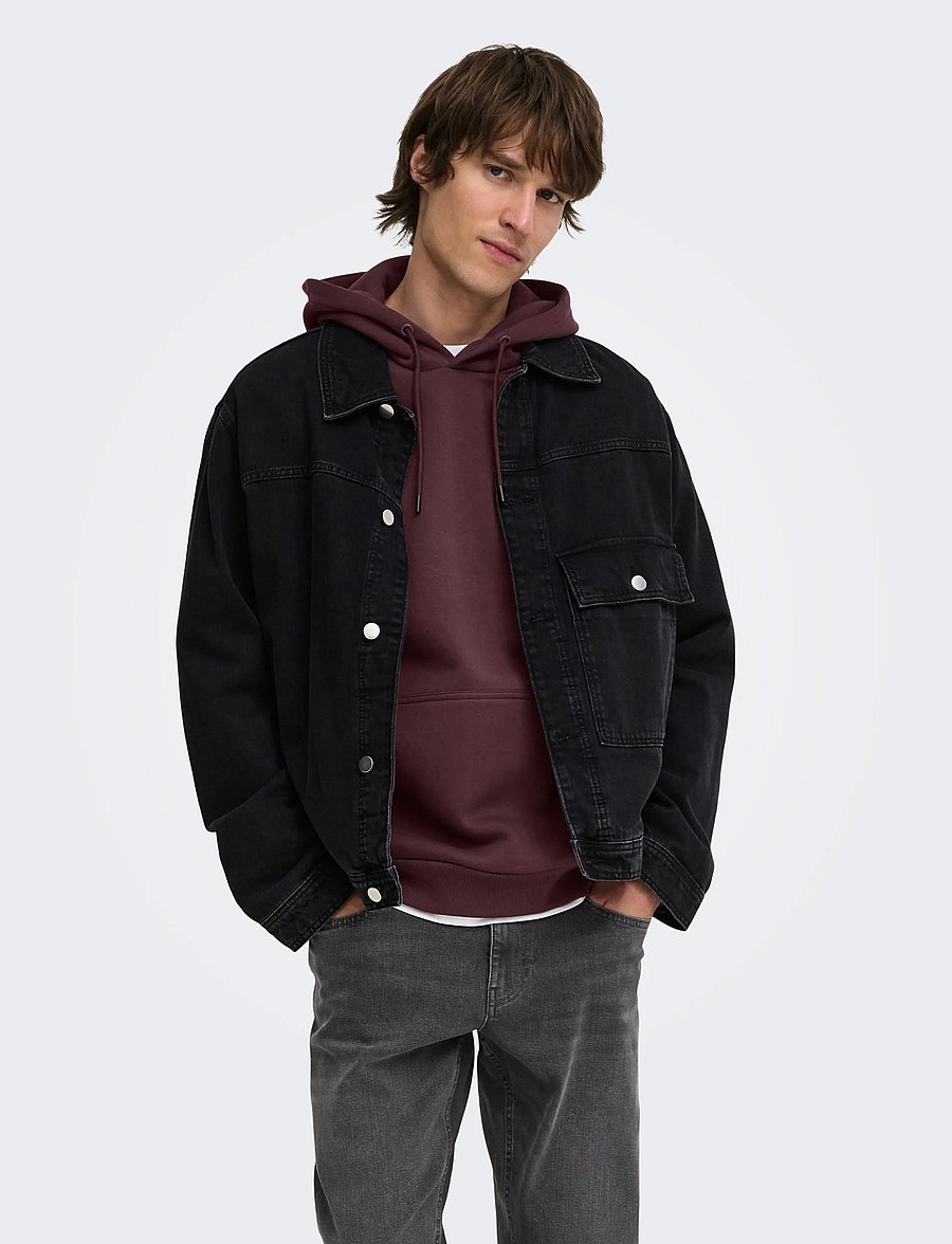 ONLY & SONS - ONSCERES HOODIE SWEAT NOOS - kapuzenpullover - huckleberry - 0