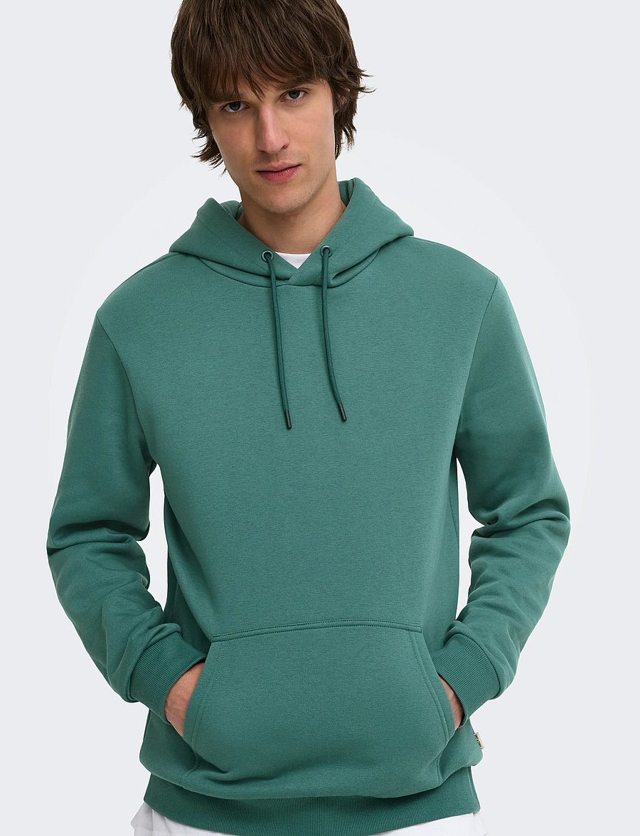 ONLY & SONS - ONSCERES HOODIE SWEAT NOOS - kapuzenpullover - mallard green - 5