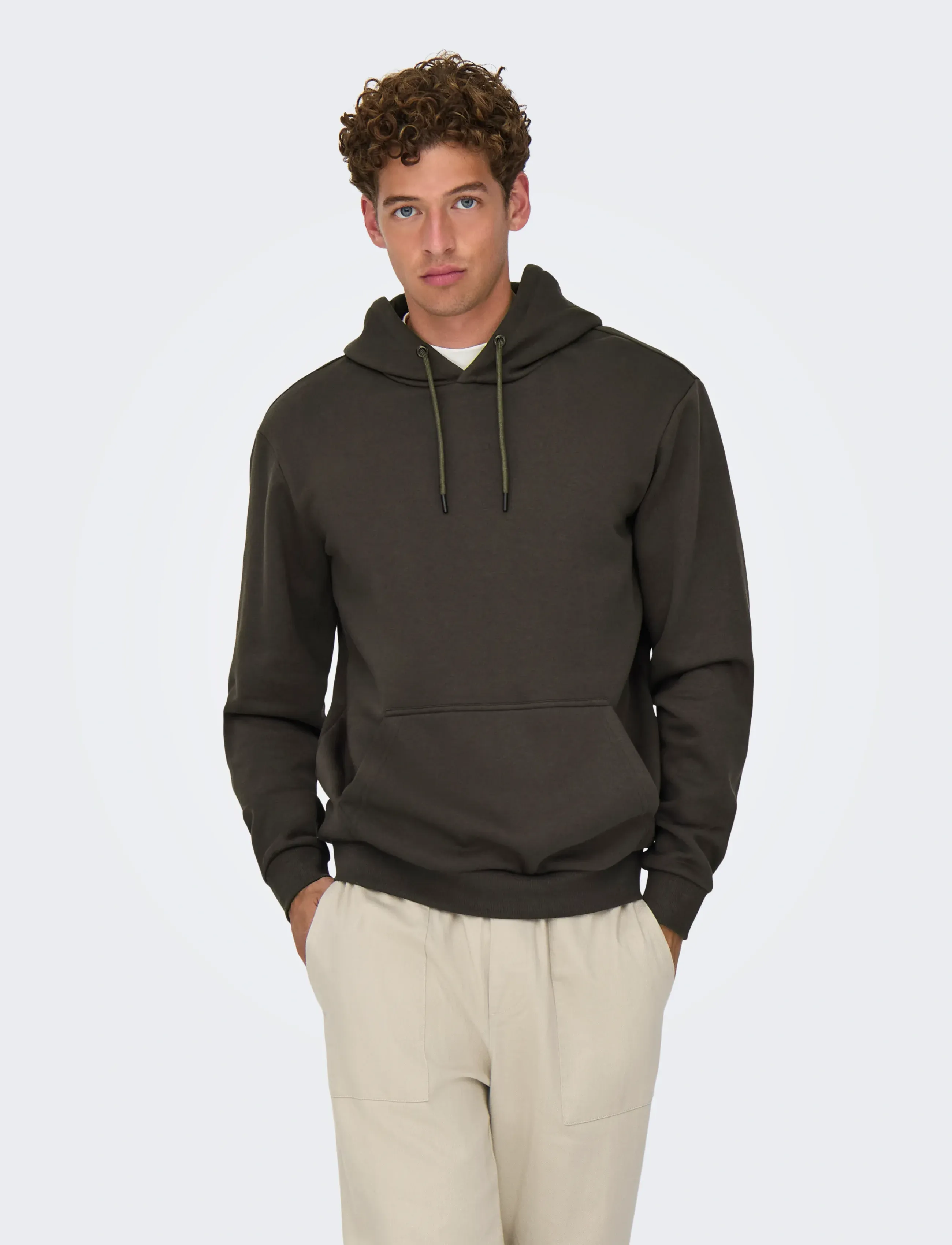 ONLY & SONS ONSCERES HOODIE SWEAT NOOS - Dressipluusid - MULCH / brown