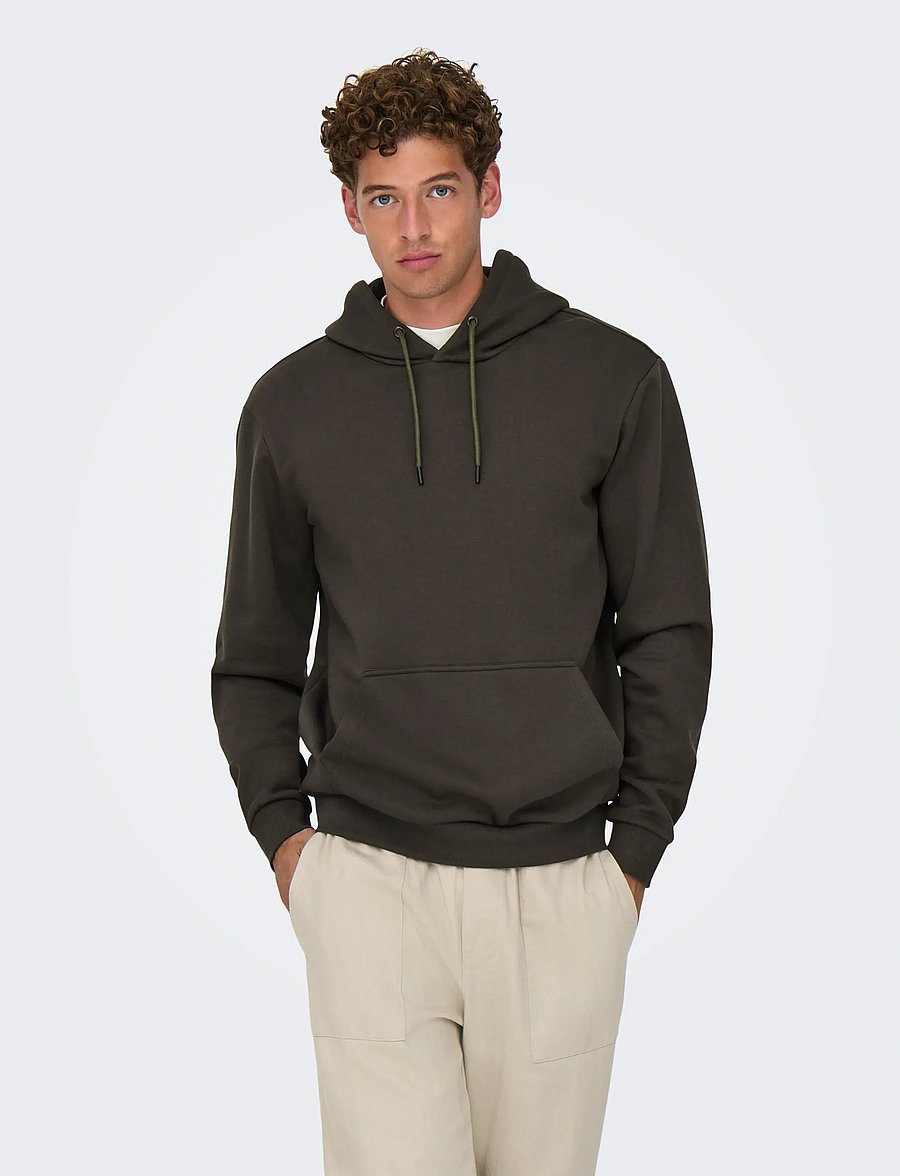 ONLY & SONS - ONSCERES HOODIE SWEAT NOOS - kapuzenpullover - mulch - 0