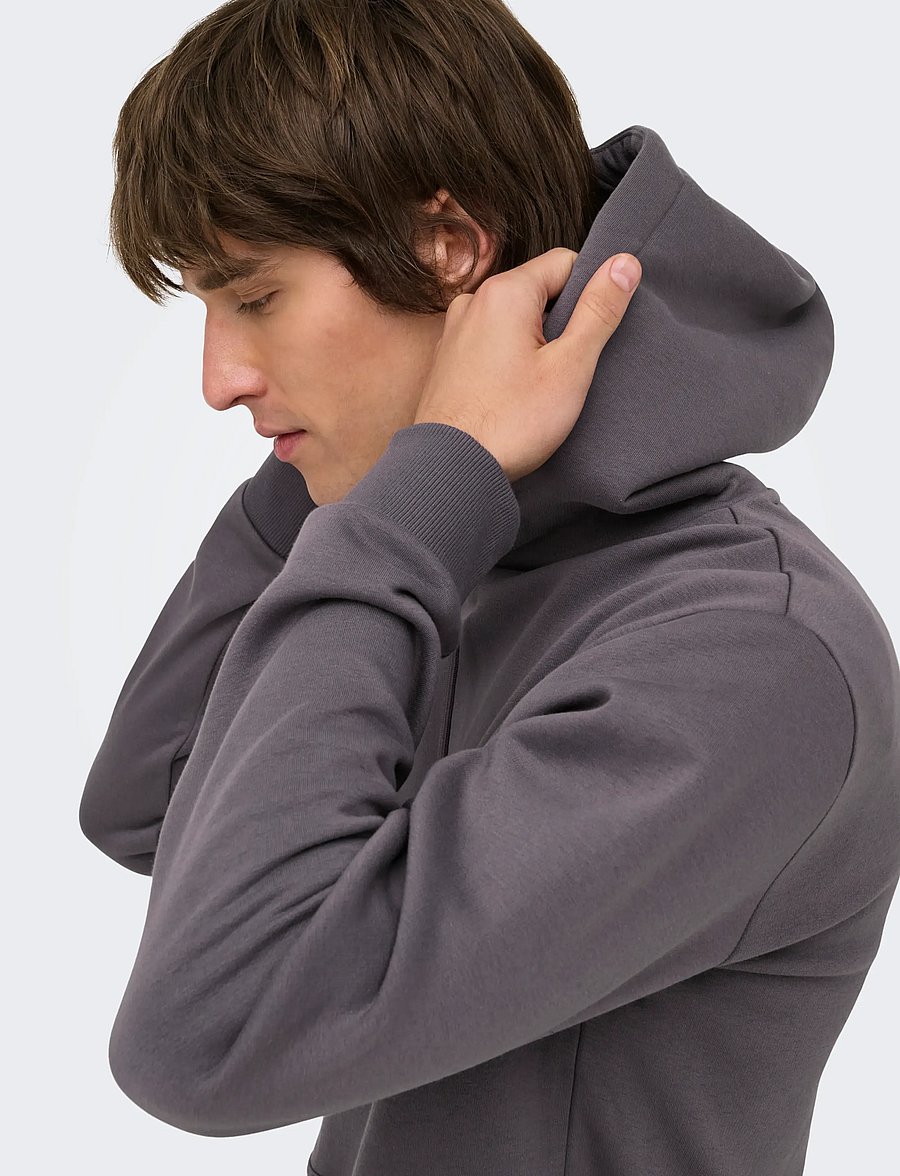 ONLY & SONS - ONSCERES HOODIE SWEAT NOOS - kapuzenpullover - rabbit - 5