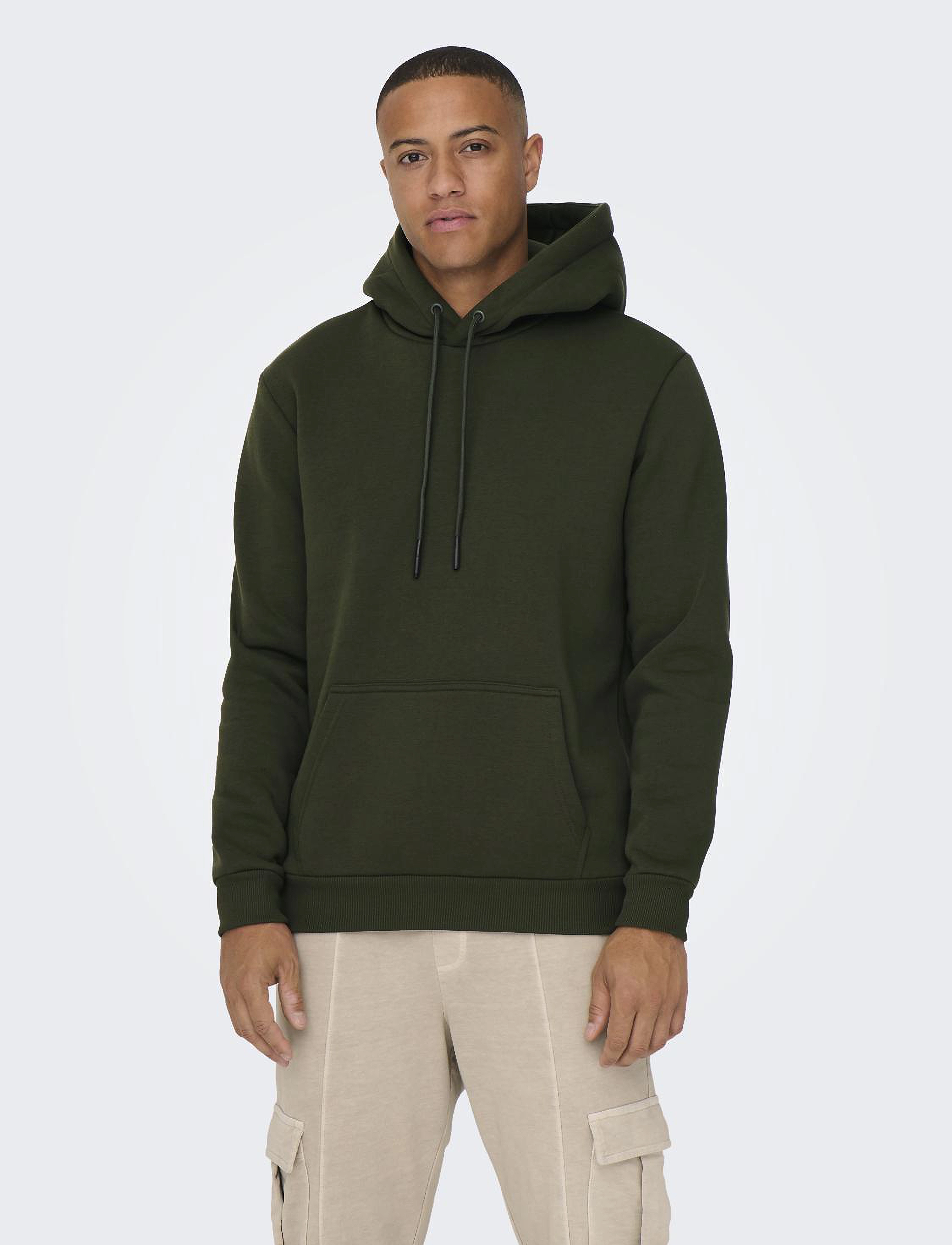 ONLY & SONS ONSCERES HOODIE SWEAT NOOS - Kapuzenpullover - ROSIN / green