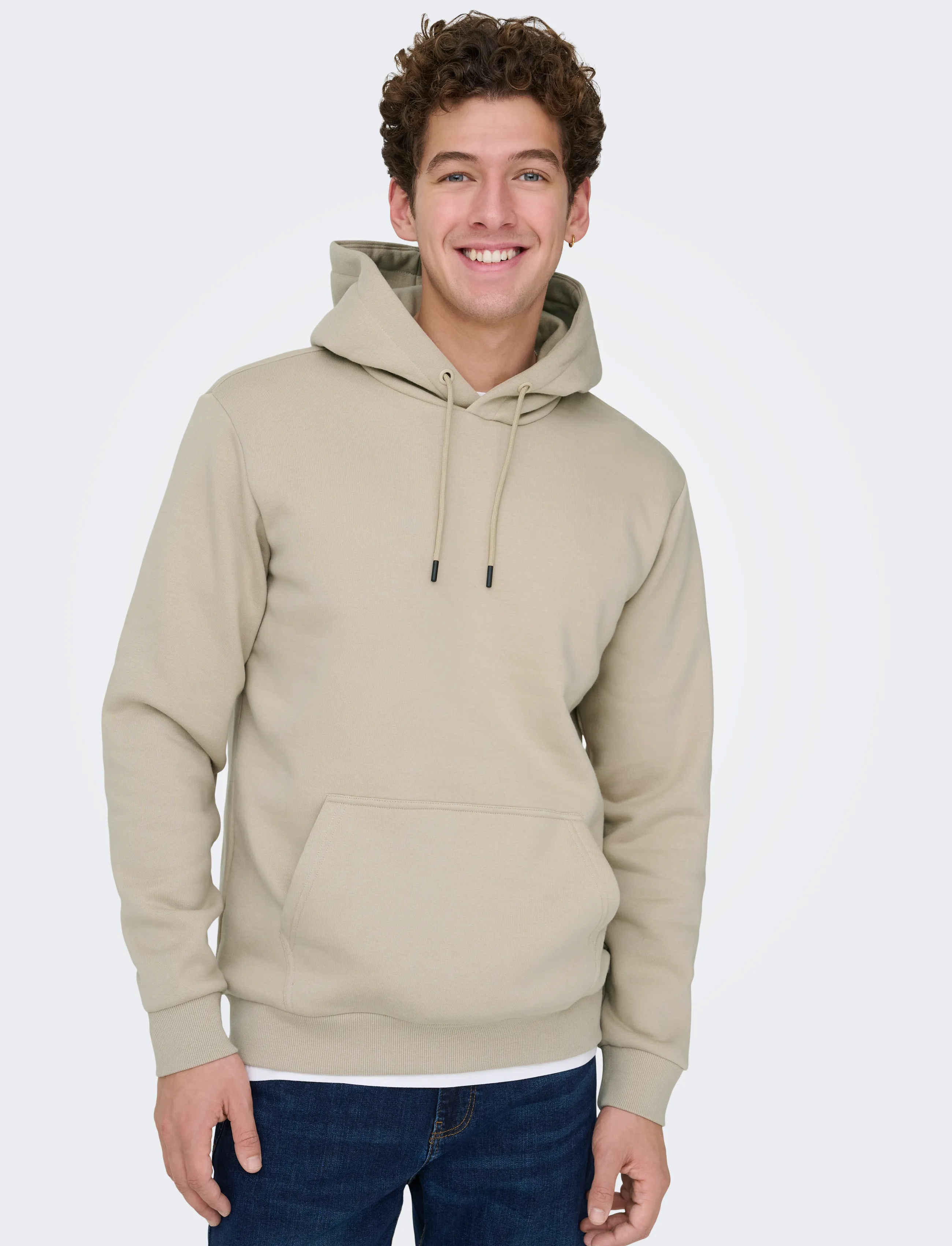ONLY & SONS - ONSCERES HOODIE SWEAT NOOS - kapuutsiga pusad - silver lining - 2