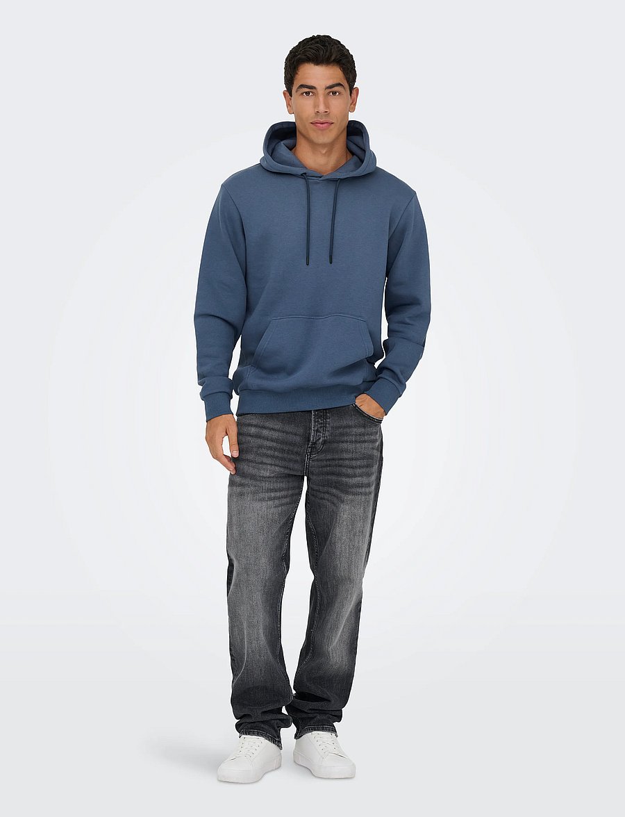 ONLY & SONS - ONSCERES HOODIE SWEAT NOOS - kapuzenpullover - vintage indigo - 4