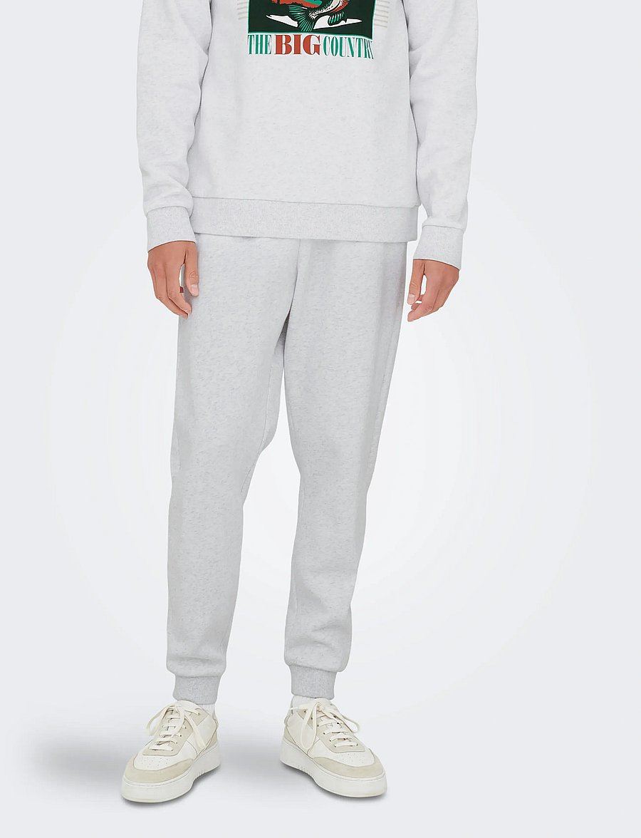ONLY & SONS - ONSCERES REG SWEAT PANTS NOOS - kollektioner - super light grey melange - 0