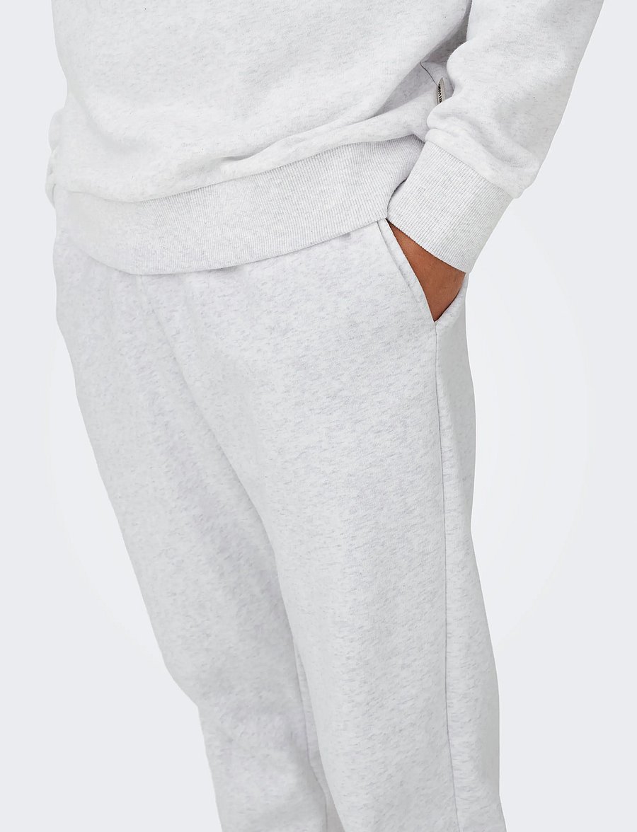 ONLY & SONS - ONSCERES REG SWEAT PANTS NOOS - kollektioner - super light grey melange - 5