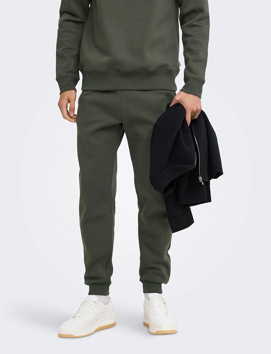 ONLY & SONS - ONSCERES REG SWEAT PANTS NOOS - kollektsioonid - beluga - 0