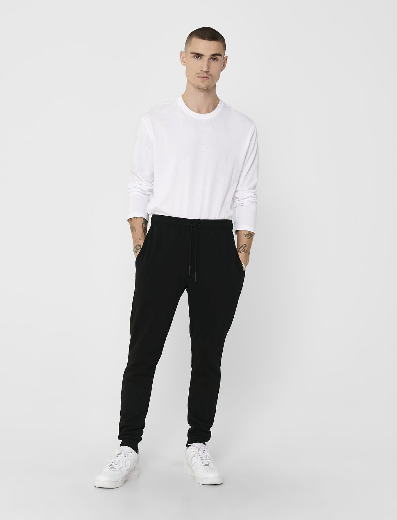 ONLY & SONS - ONSCERES SWEAT PANTS NOOS - sweatpants - black - 0