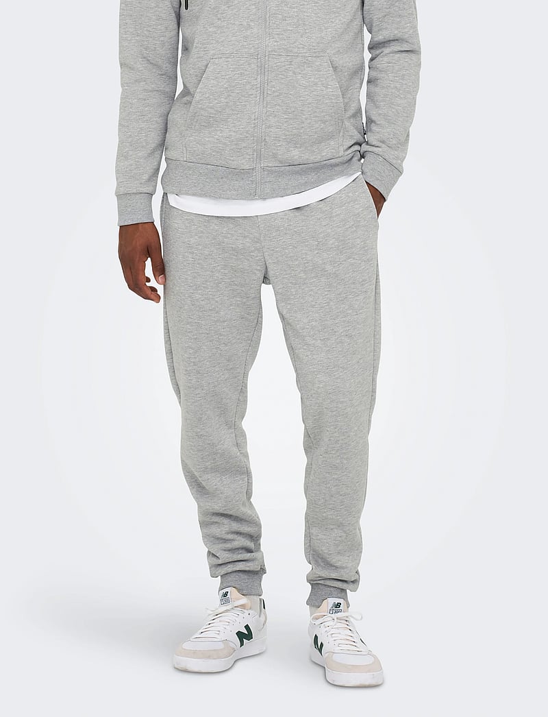 ONLY & SONS - ONSCERES SWEAT PANTS NOOS - kollektioner - light grey melange - 0