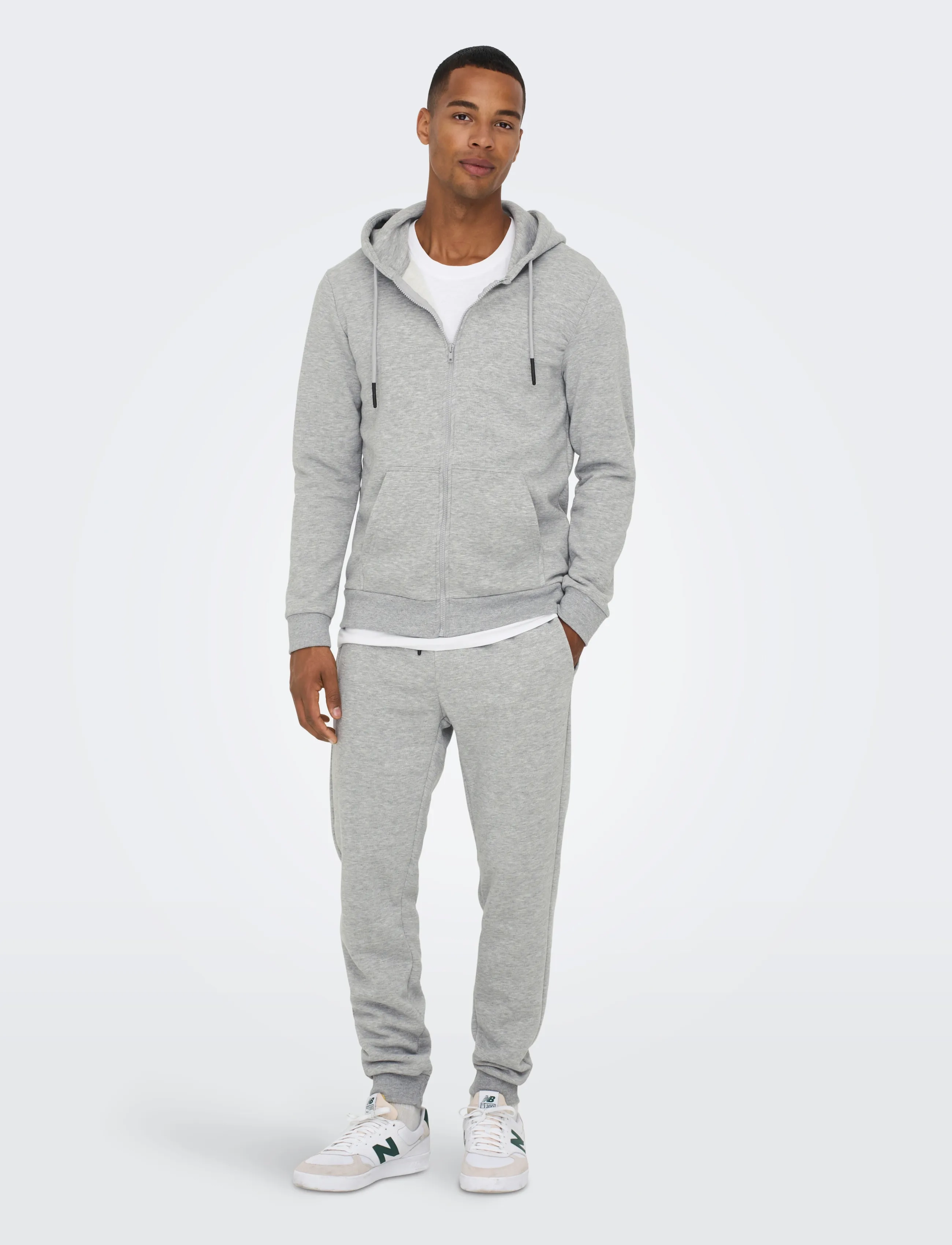 ONLY & SONS - ONSCERES REG SWEAT PANTS NOOS - kollektioner - light grey melange - 4