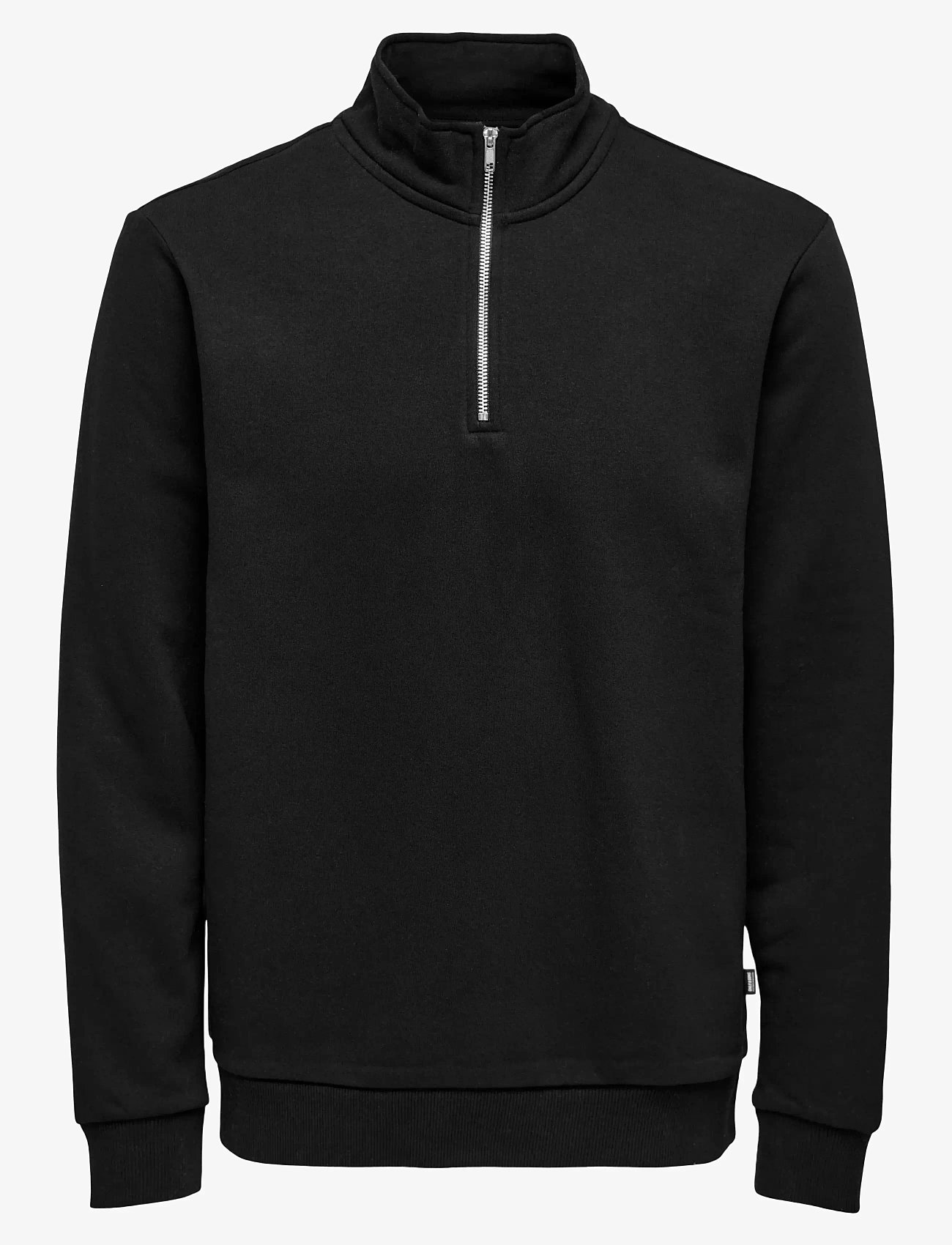 ONLY & SONS - ONSCERES LIFE HALF ZIP SWEAT - lägsta priserna - black - 0