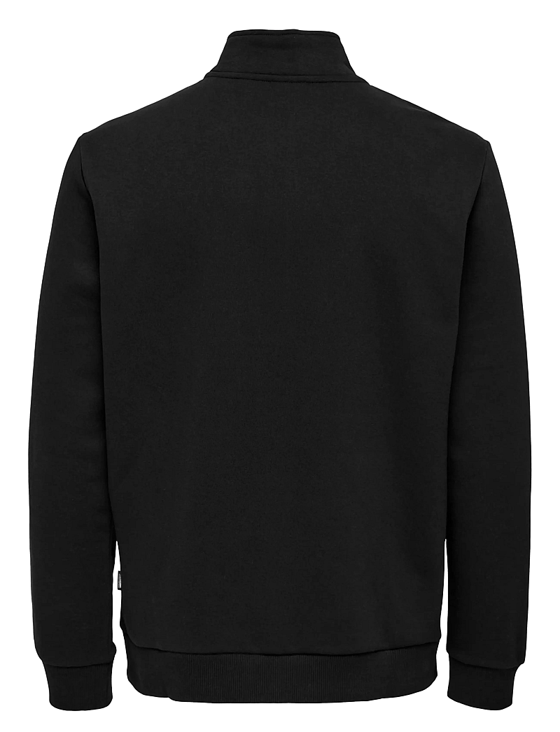 ONLY & SONS - ONSCERES HALF ZIP SWEAT NOOS - collegepaidat - black - 2