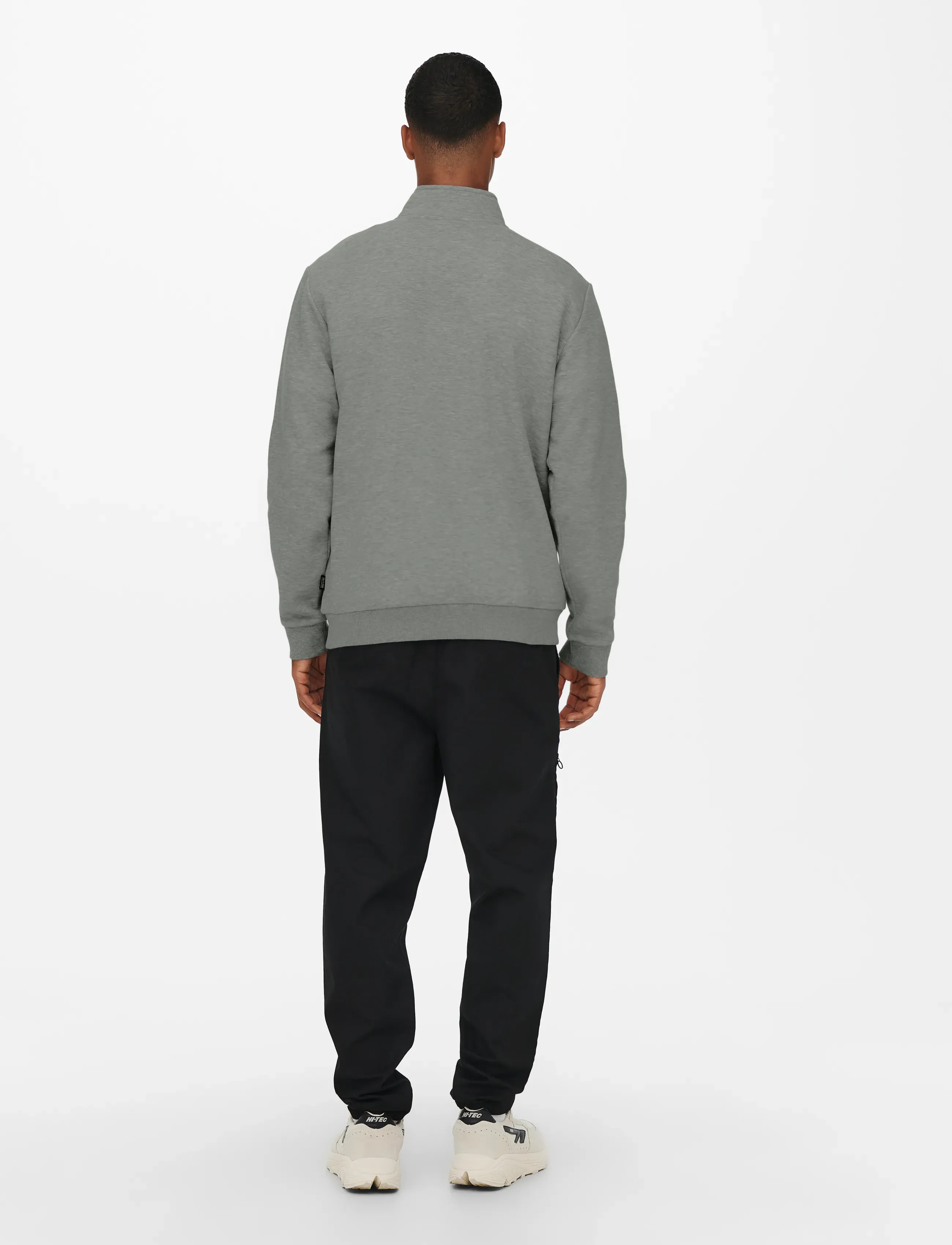 ONLY & SONS - ONSCERES HALF ZIP SWEAT NOOS - kollektsioonid - castor gray - 3