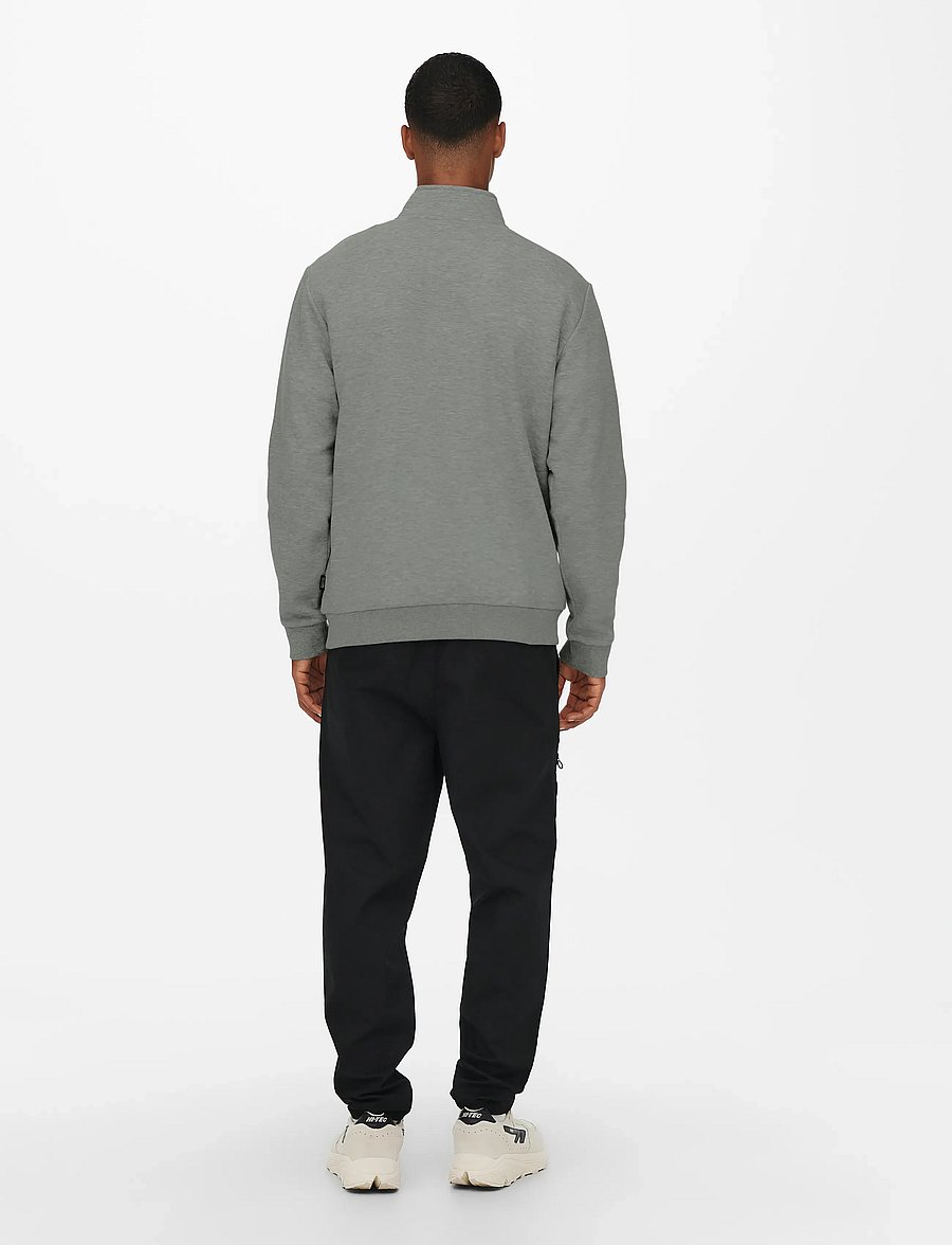 ONLY & SONS - ONSCERES HALF ZIP SWEAT NOOS - kollektionen - castor gray - 3