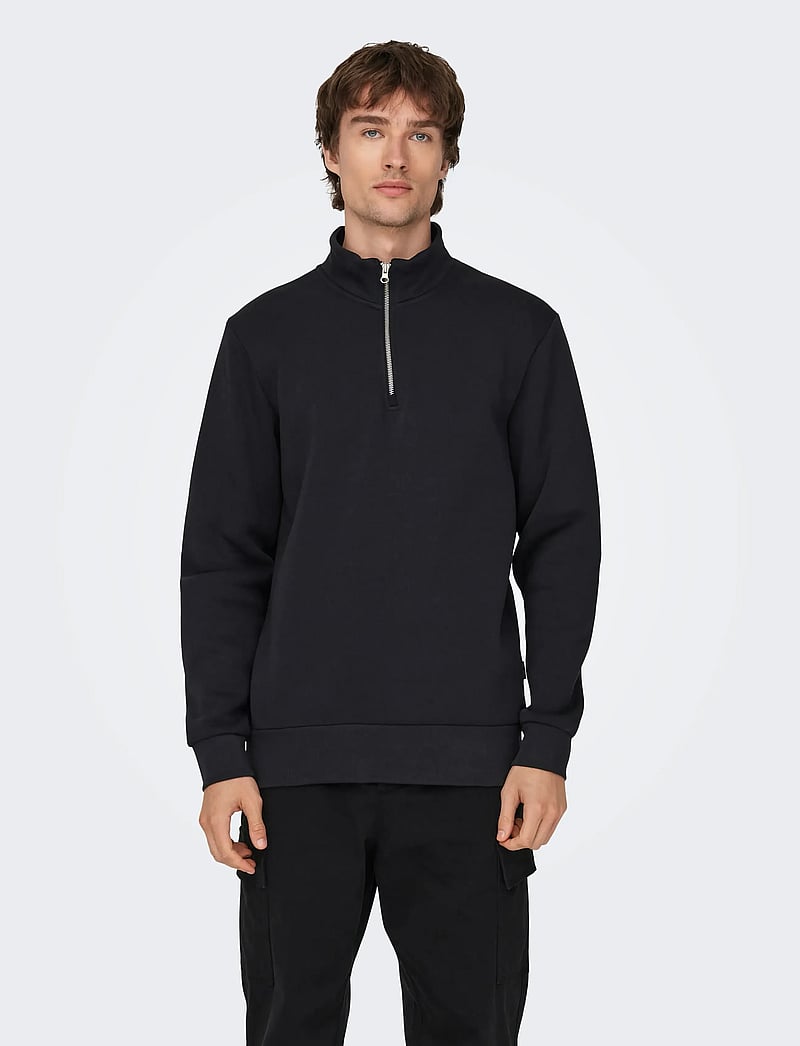 ONLY & SONS - ONSCERES HALF ZIP SWEAT NOOS - kollektionen - dark navy - 0