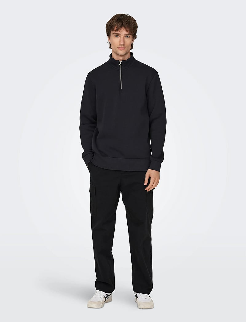 ONLY & SONS - ONSCERES HALF ZIP SWEAT NOOS - kollektionen - dark navy - 5