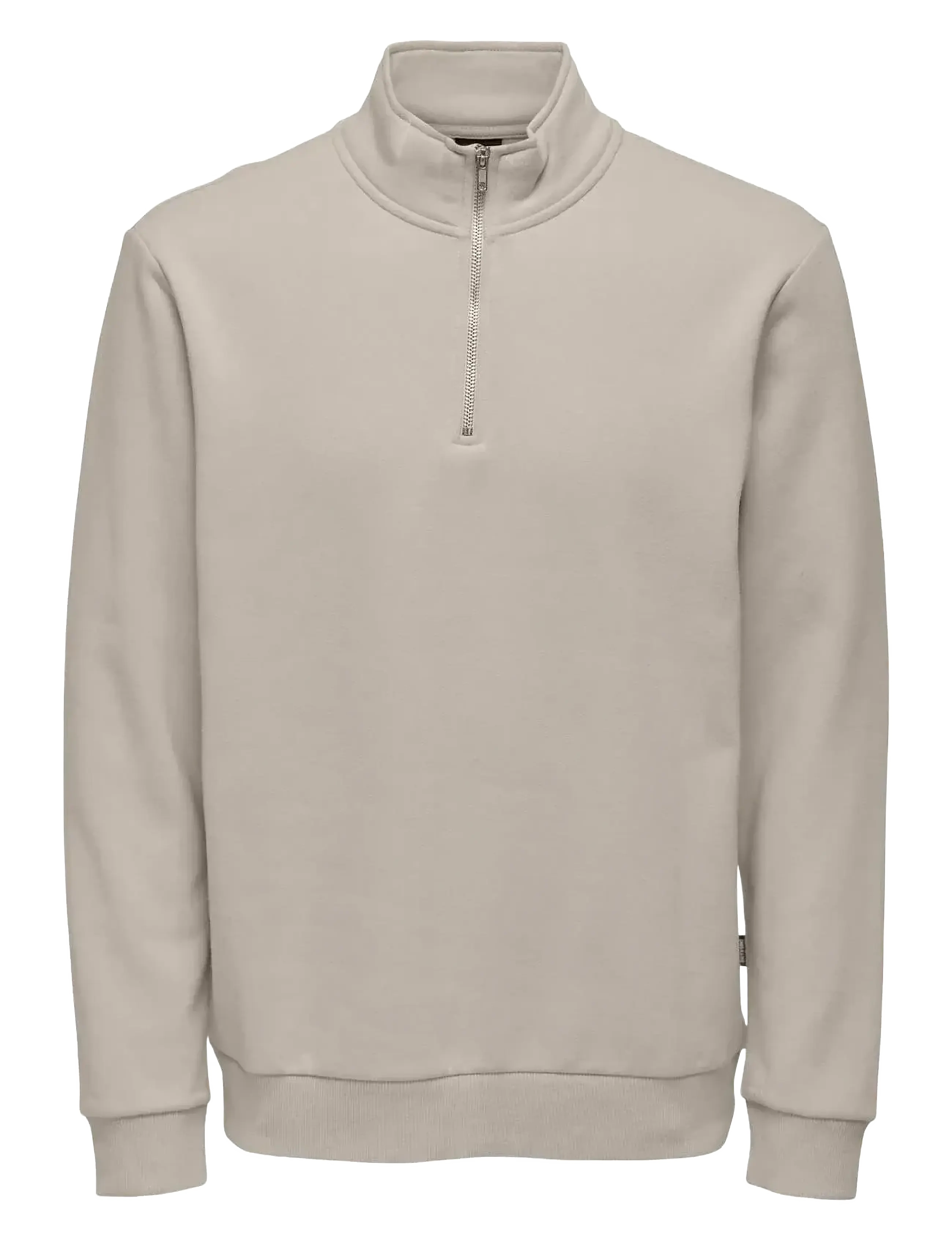 ONLY & SONS Onsceres Half Zip Sweat Noos Cream - S - Herren