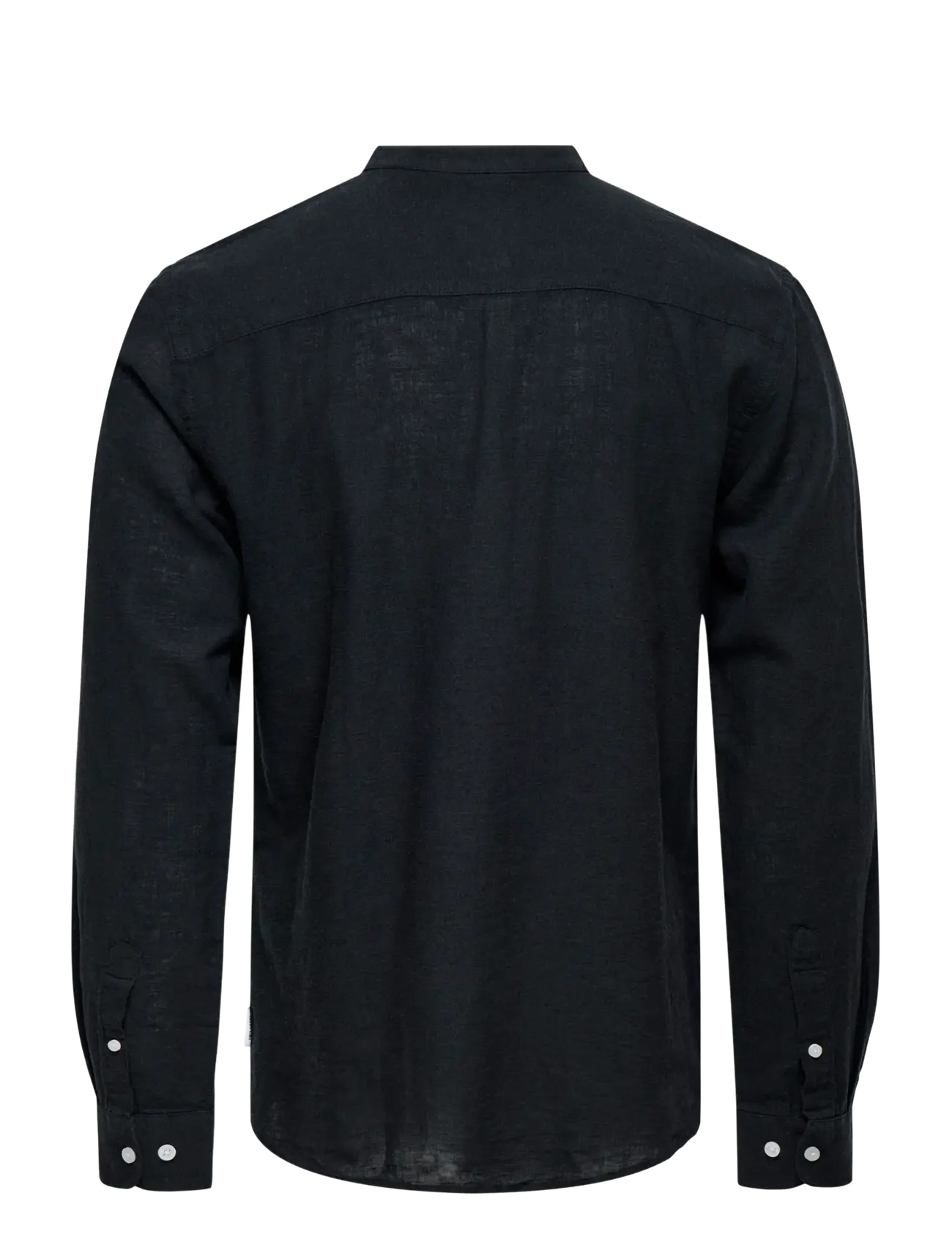 ONLY & SONS - ONSCAIDEN LIFE LS LINEN BLEND MAO NOOS - linen shirts - black - 2