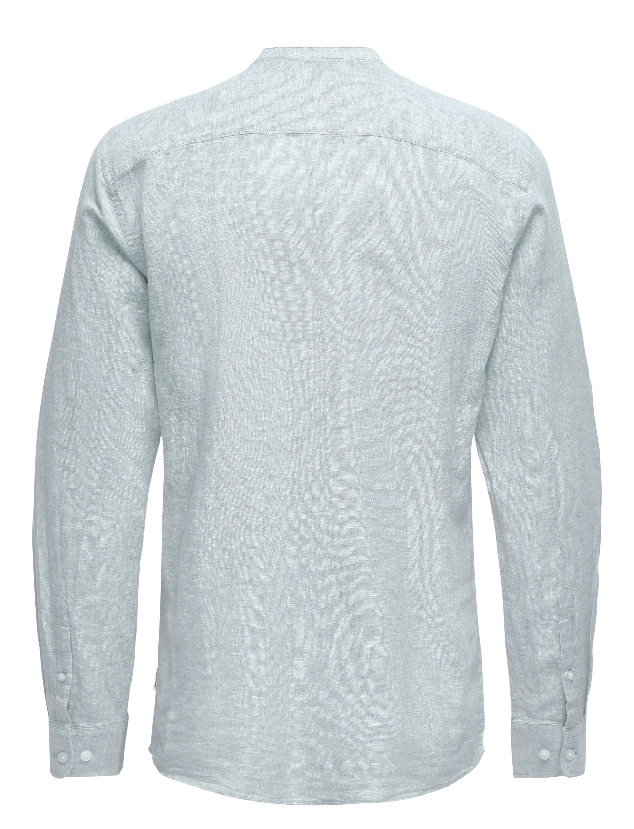 ONLY & SONS - ONSCAIDEN LIFE LS LINEN BLEND MAO NOOS - hørskjorter - cashmere blue - 2