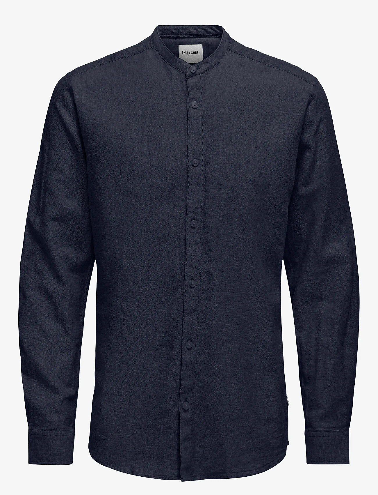 ONLY & SONS - ONSCAIDEN LIFE LS SOLID LINEN MAO NOOS - linneskjortor - night sky - 1