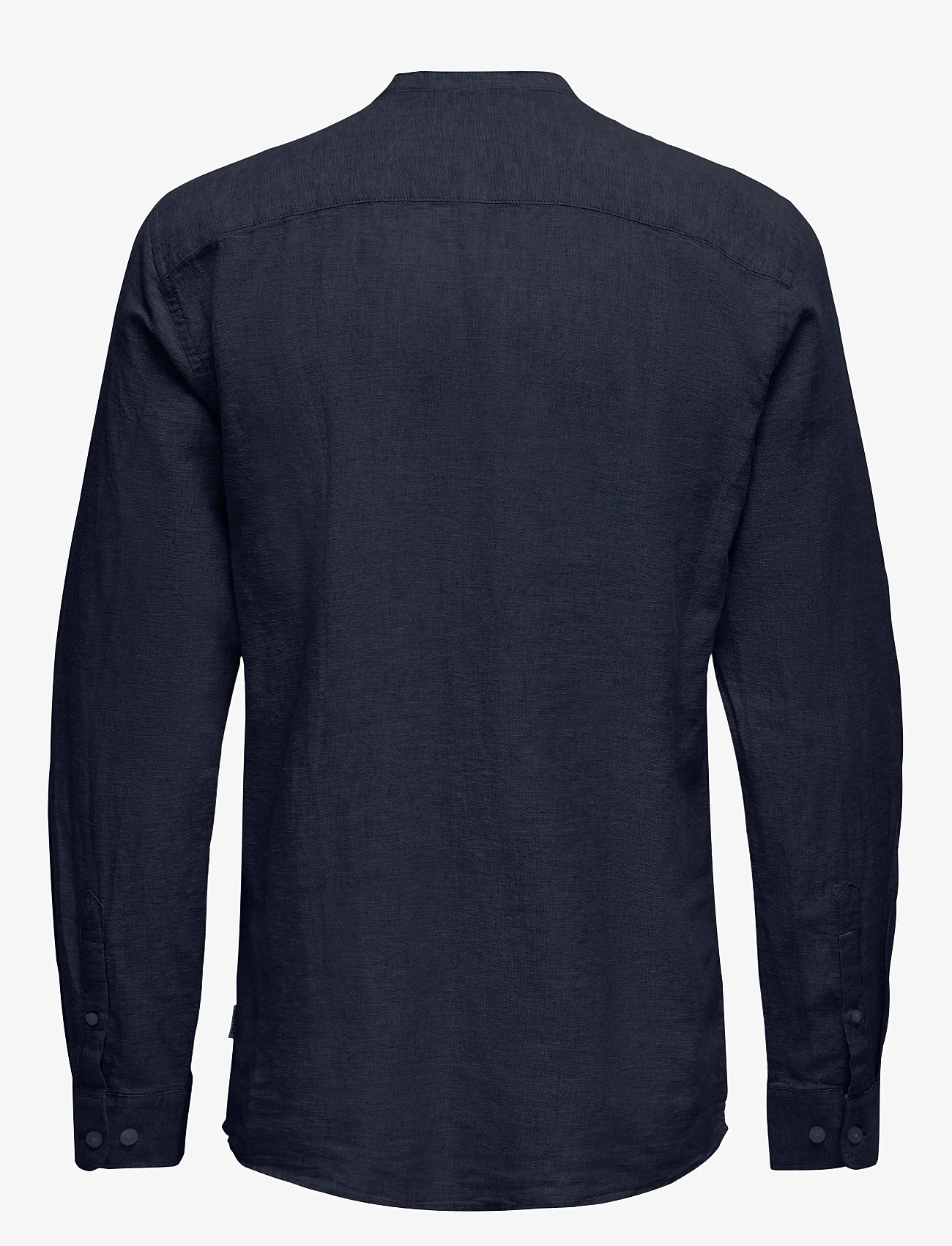 ONLY & SONS - ONSCAIDEN LIFE LS SOLID LINEN MAO NOOS - linneskjortor - night sky - 2