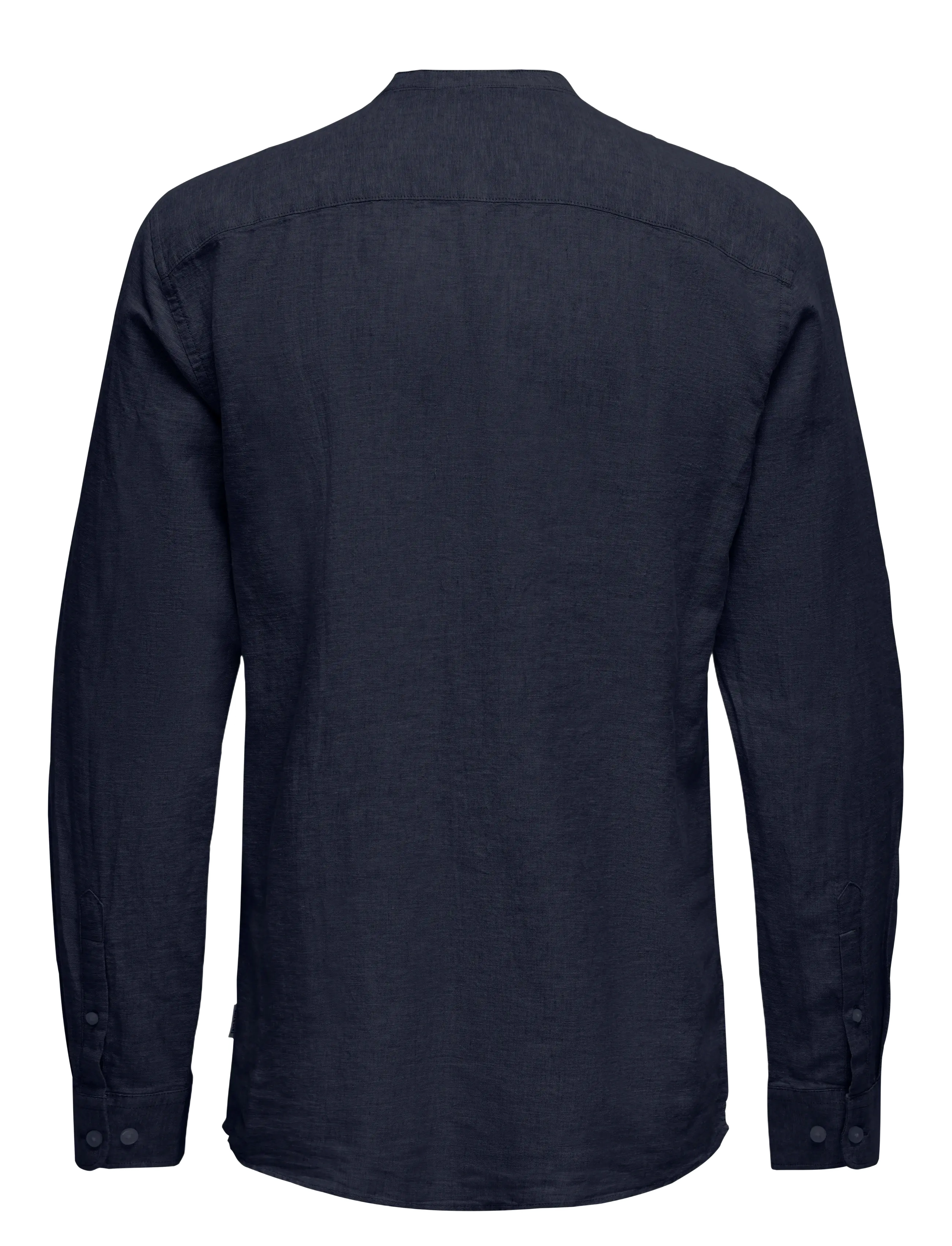 ONLY & SONS - ONSCAIDEN LIFE LS LINEN BLEND MAO NOOS - hörskyrtur - night sky - 2
