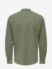 ONLY & SONS - ONSCAIDEN LS SOLID LINEN MAO SHIRT NOOS - lowest prices - swamp - 1