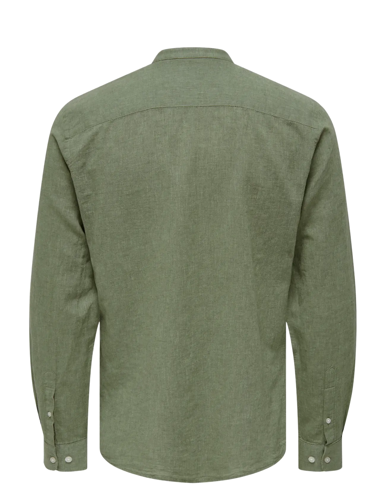 ONLY & SONS - ONSCAIDEN LIFE LS LINEN BLEND MAO NOOS - chemises de lin - swamp - 2