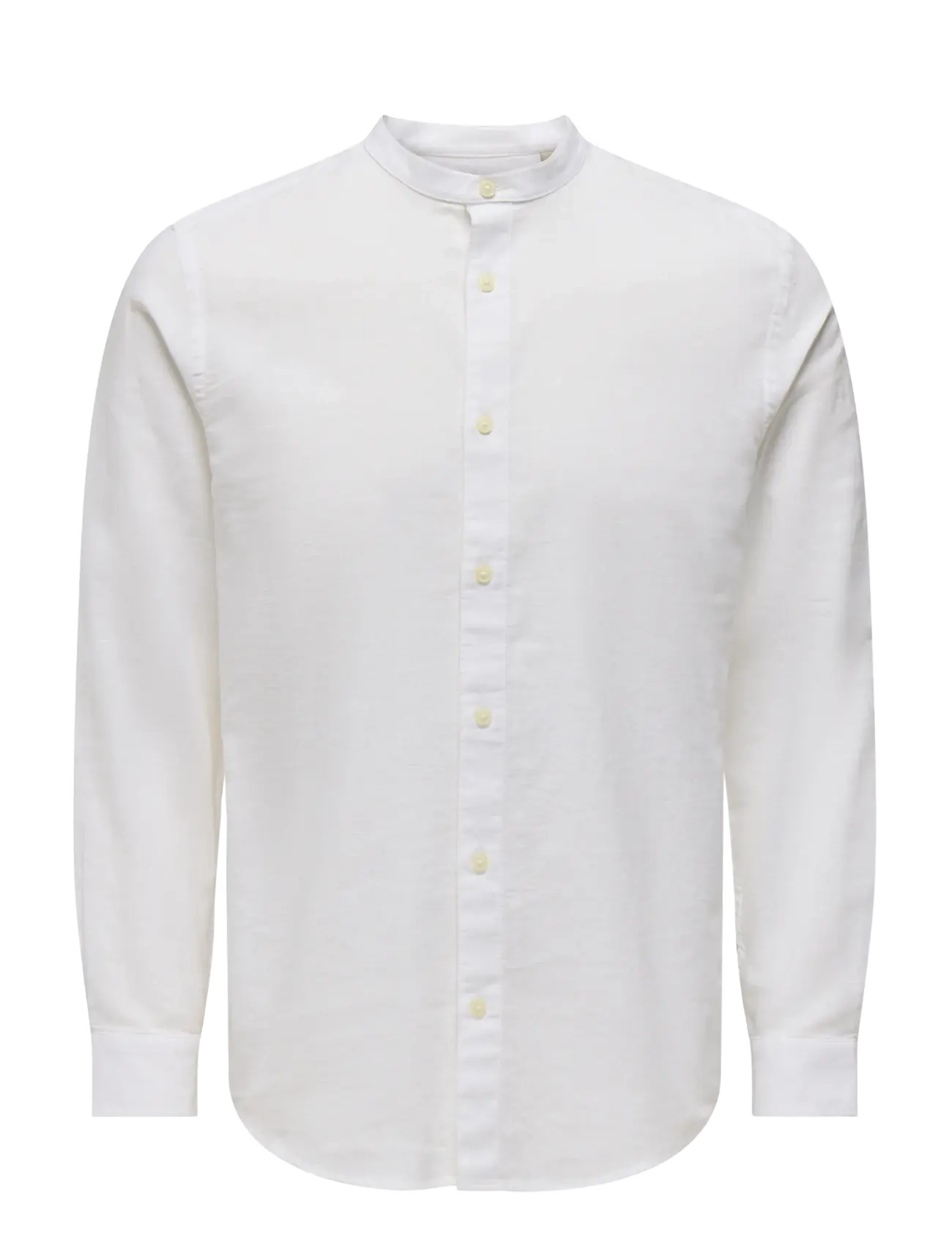 ONLY & SONS ONSCAIDEN LIFE LS LINEN BLEND MAO NOOS - Basic skjortor - WHITE / white