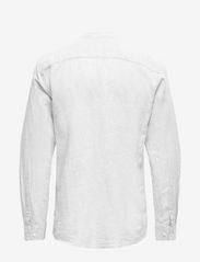 ONLY & SONS - ONSCAIDEN LS SOLID LINEN MAO SHIRT NOOS - alhaisimmat hinnat - white - 1