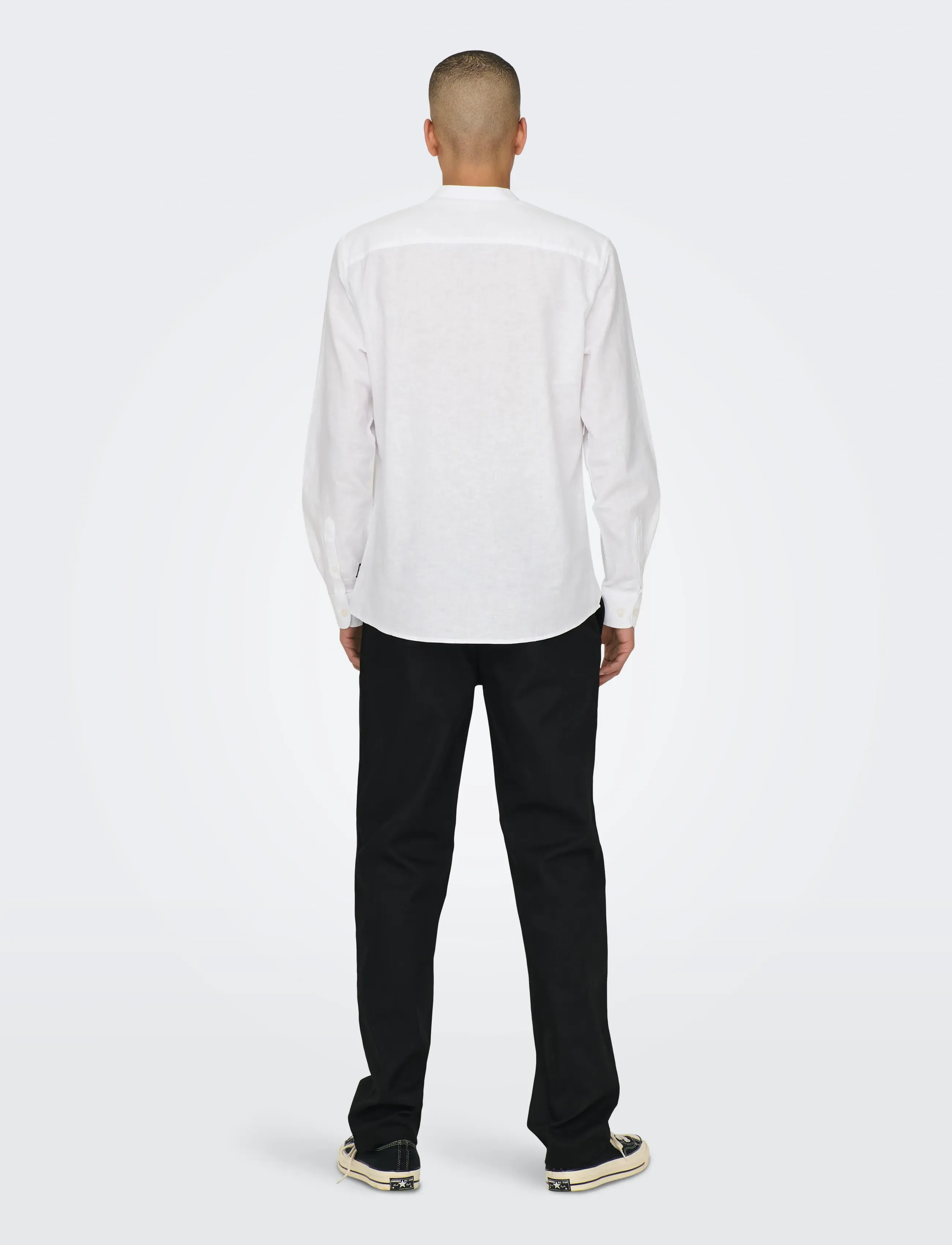ONLY & SONS - ONSCAIDEN LIFE LS LINEN BLEND MAO NOOS - die niedrigsten preise - white - 3